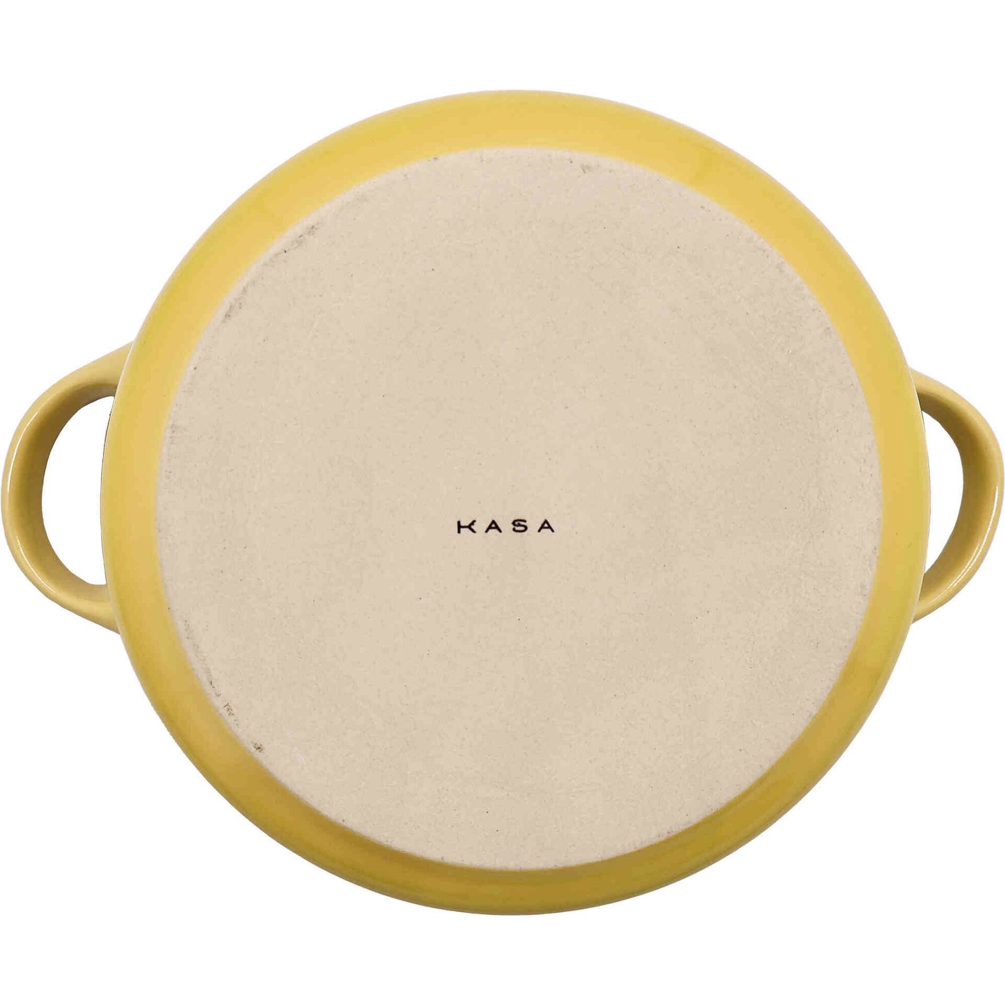 Mini Ca&ccedil;arola Forno 700ml Amarela Kasa