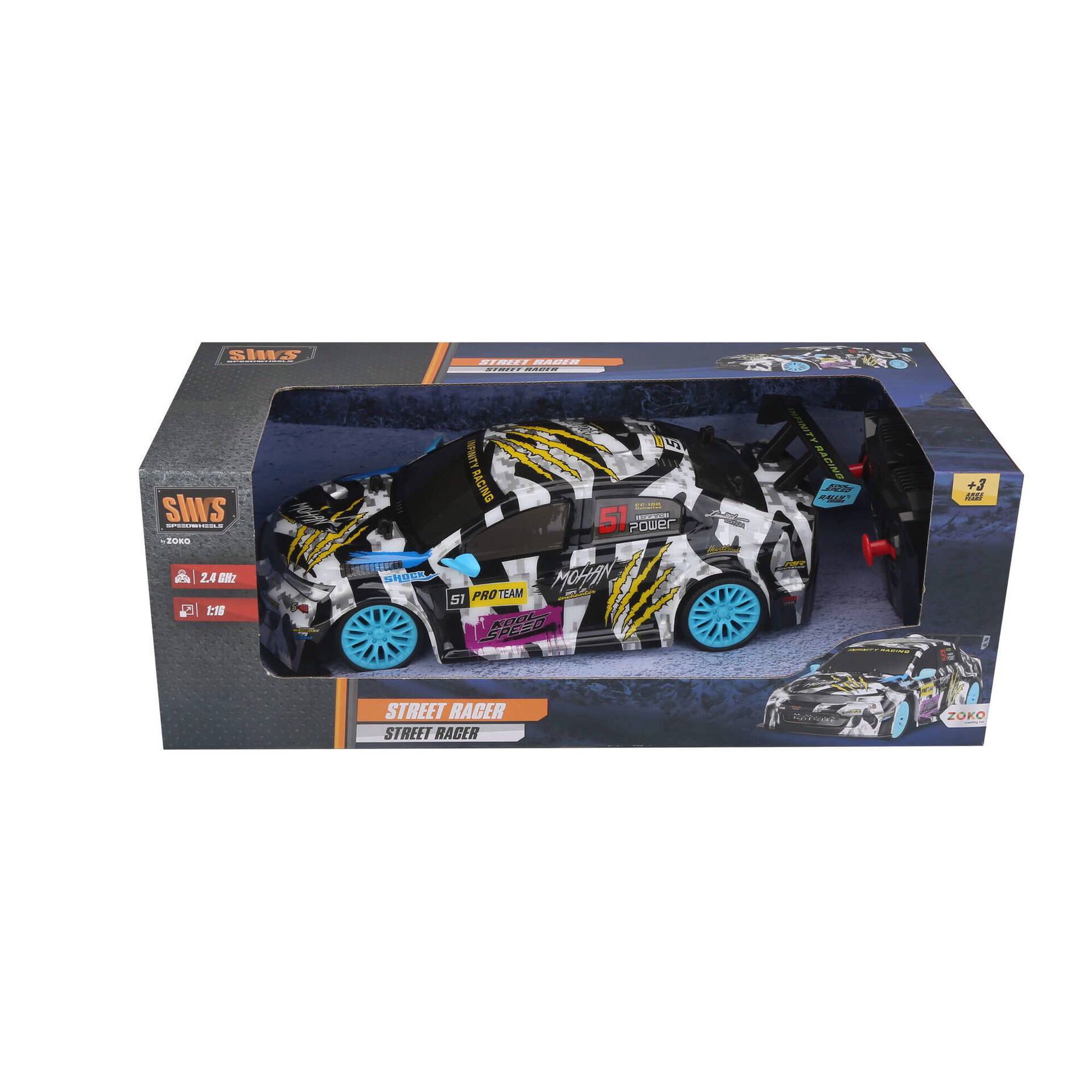 Rádio Controlo Street Rager 1:16