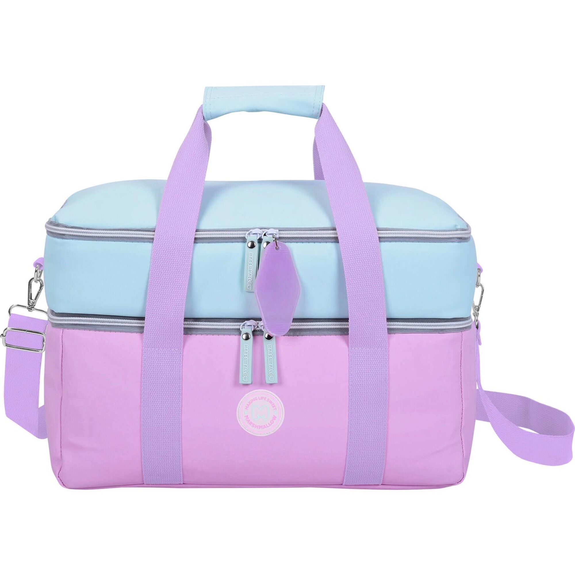 Lancheira 26L Azul e Lilás Soft Cooler