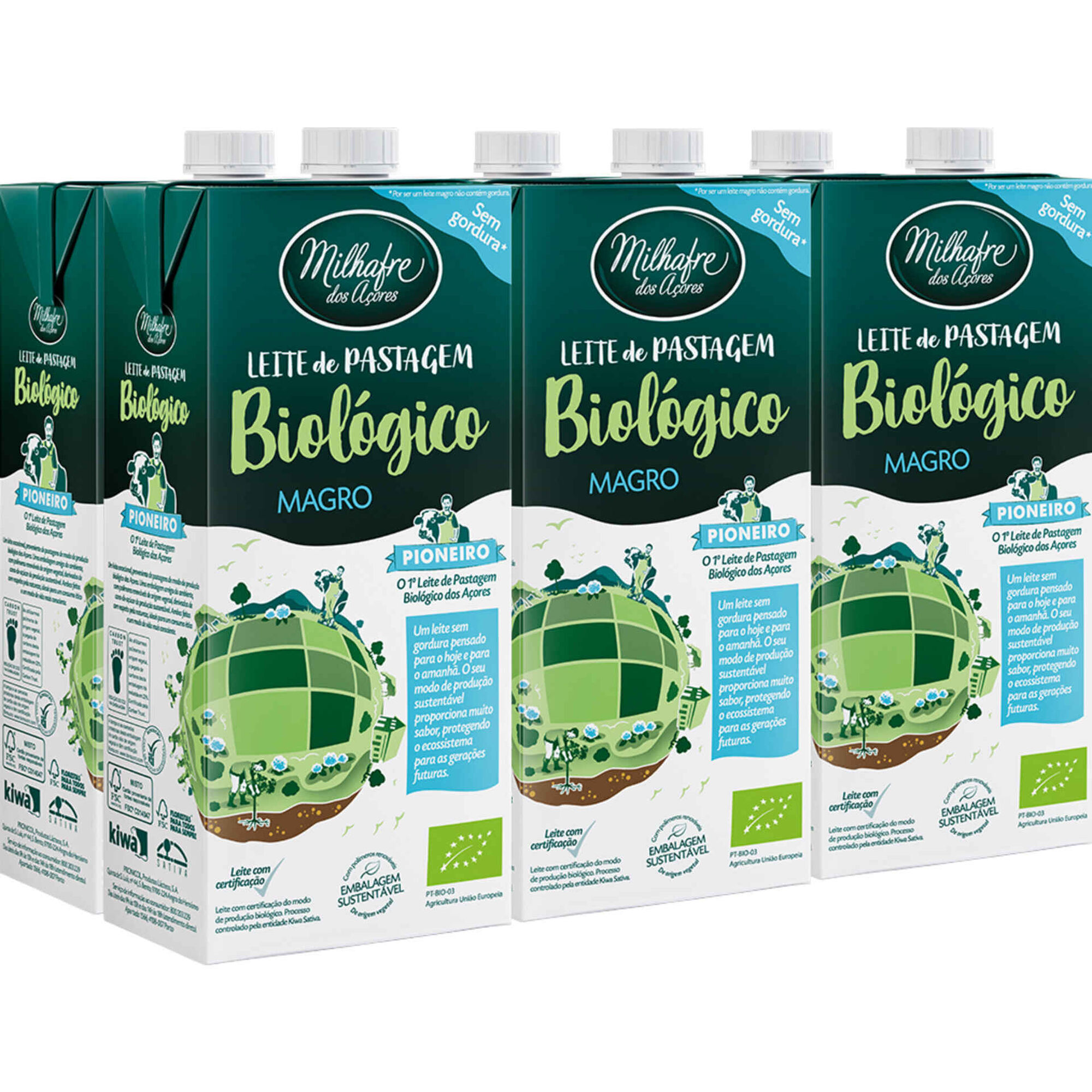 Leite UHT Magro Pastagem A&ccedil;ores Milhafre