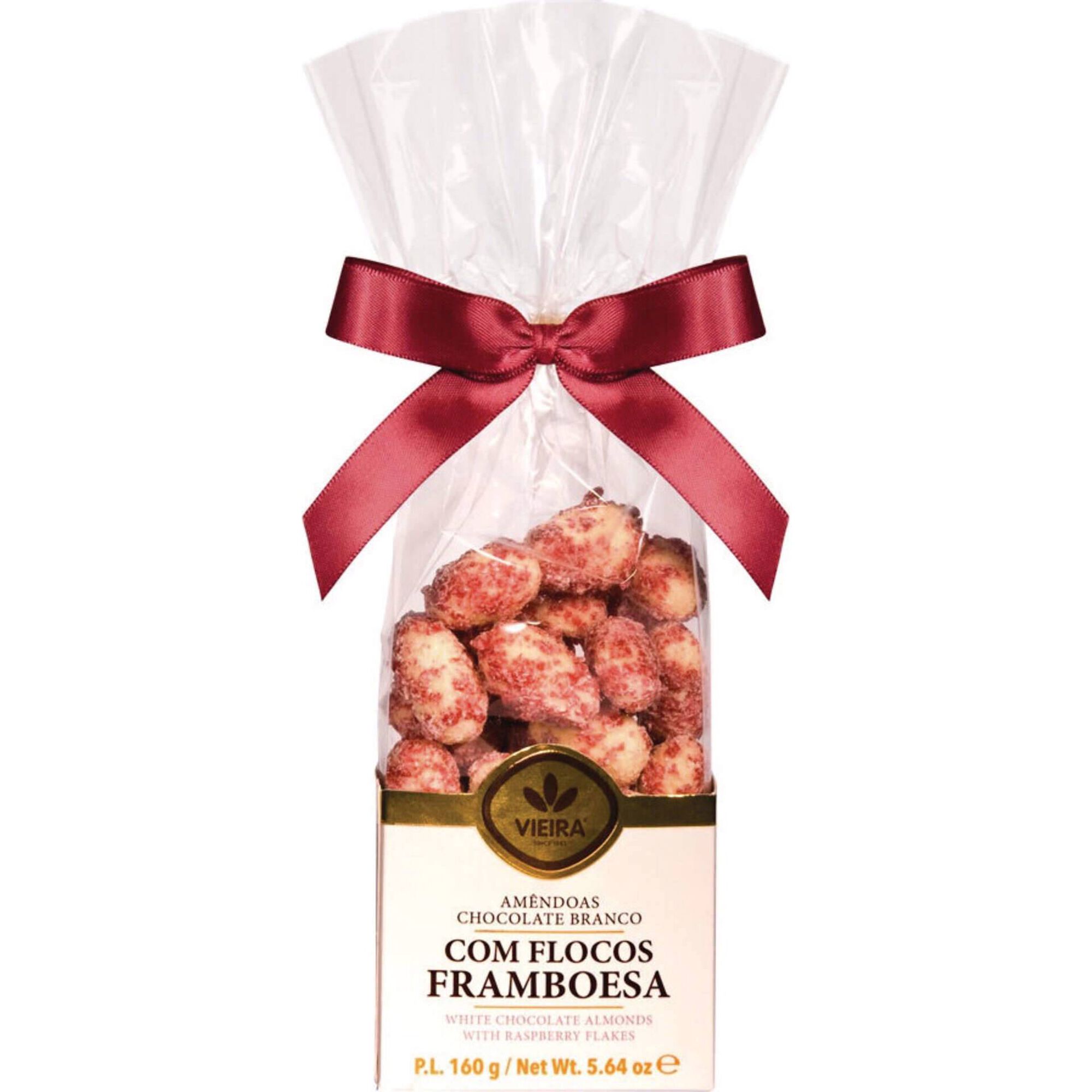 Am&ecirc;ndoas Chocolate Branco com Framboesa
