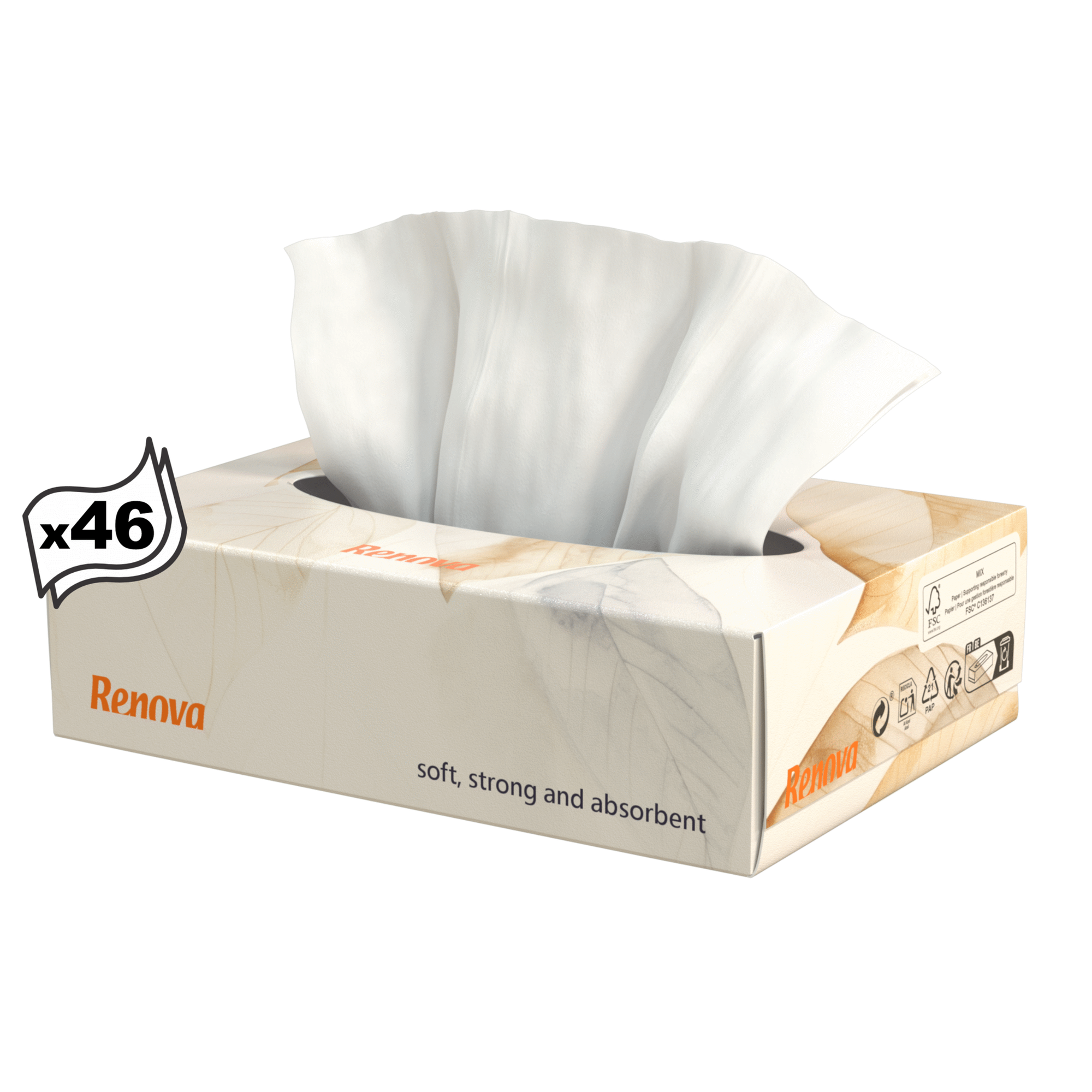 Lenços Faciais 3 Folhas Active Mini