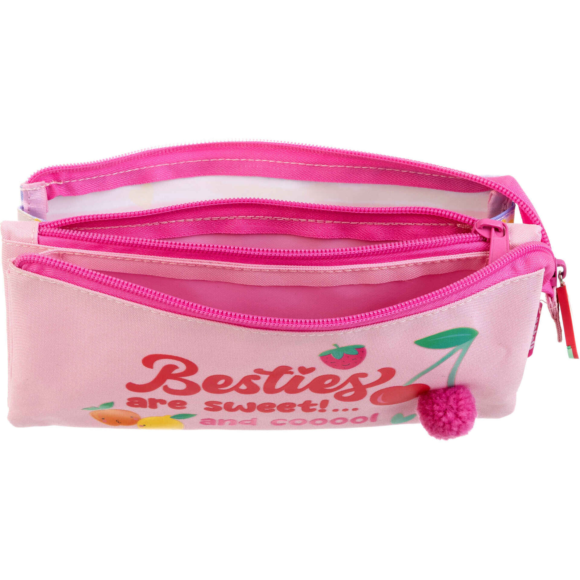 Estojo Triplo Rosa Frutas Note!