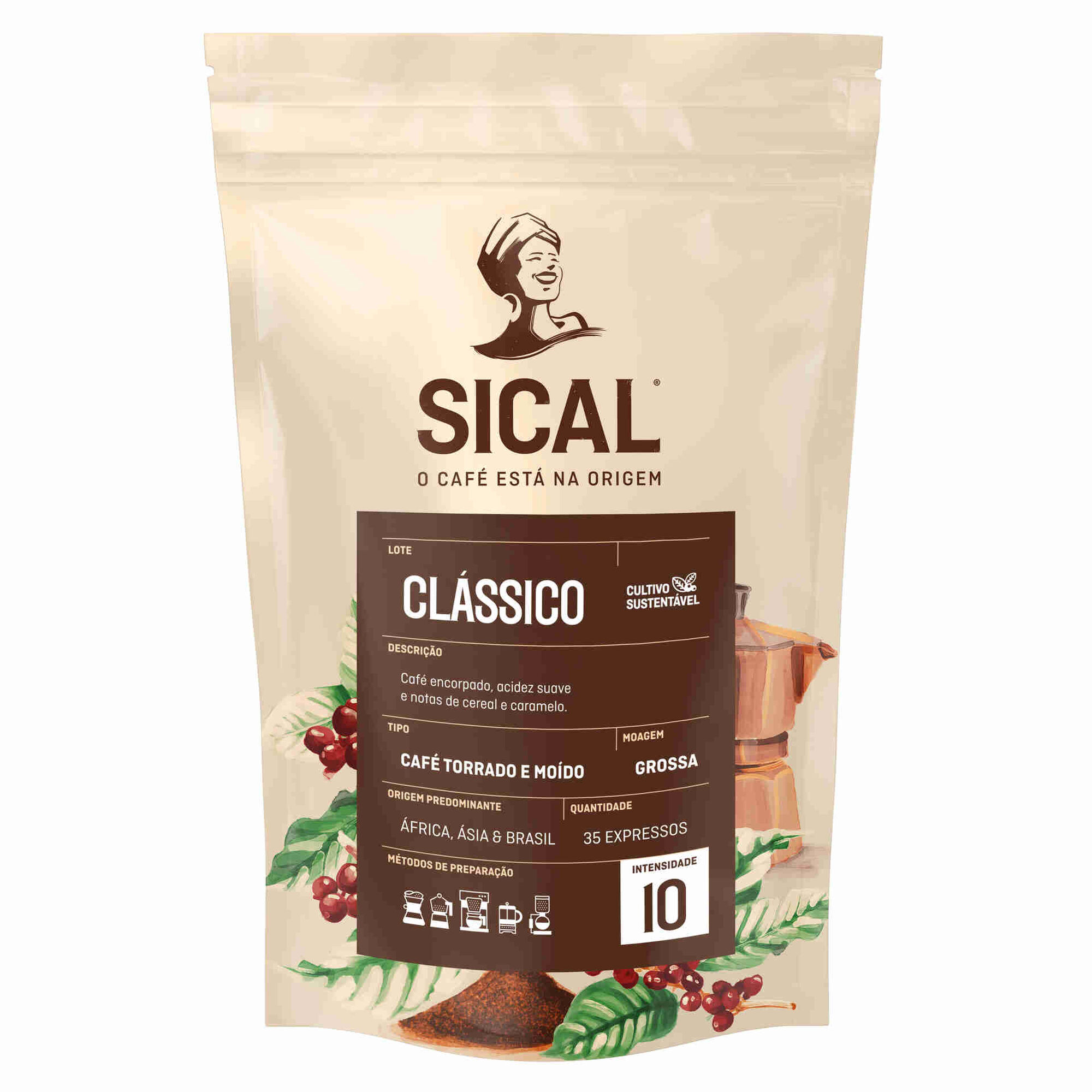 Café Moído Torrado Moagem Grossa 5 Estrelas Lote Clássico Int 10