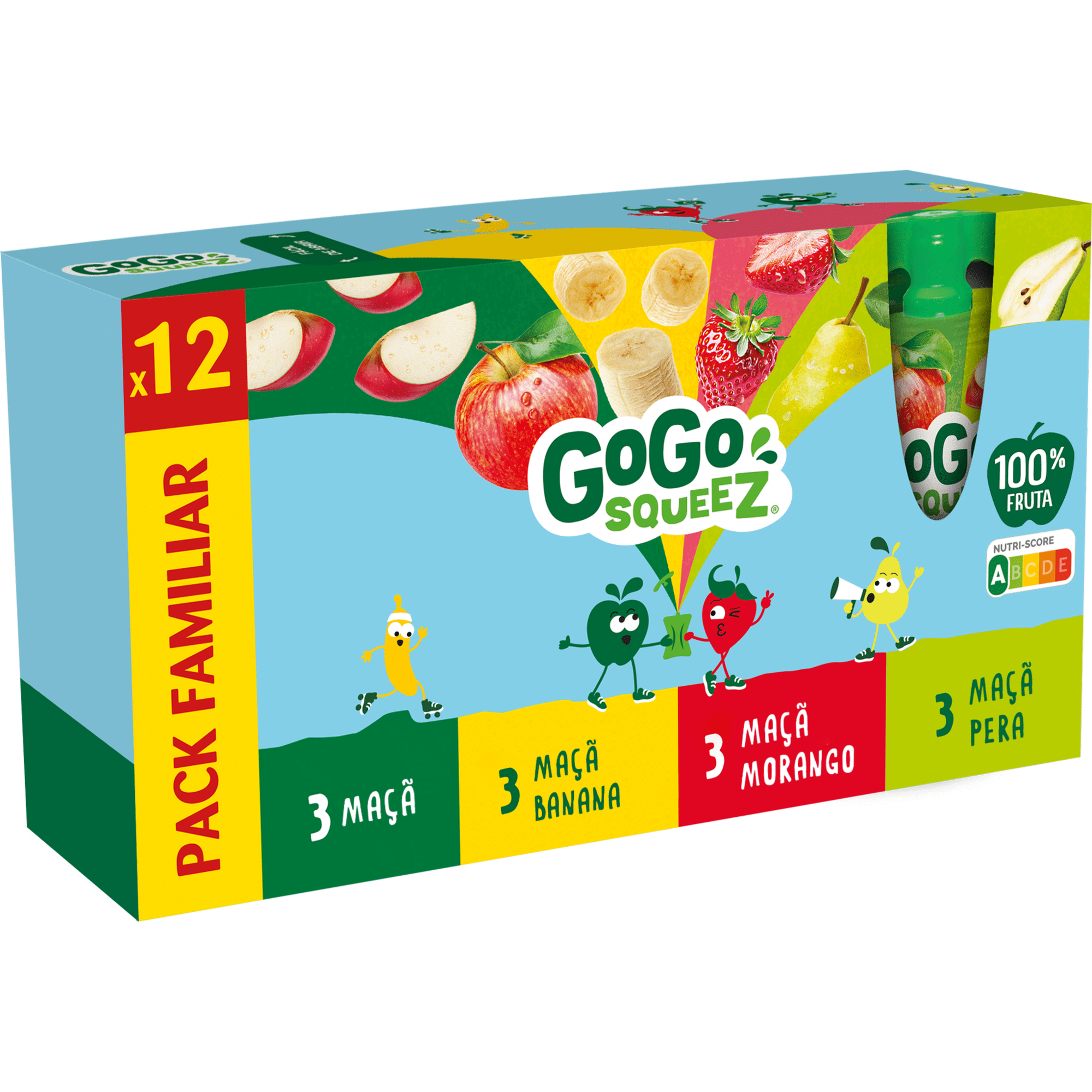 Pack Saquetas de Fruta Familiar +3A GoGo squeeZ