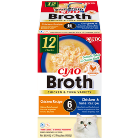 Snack para Gato Broth Frango e Atum Ciao