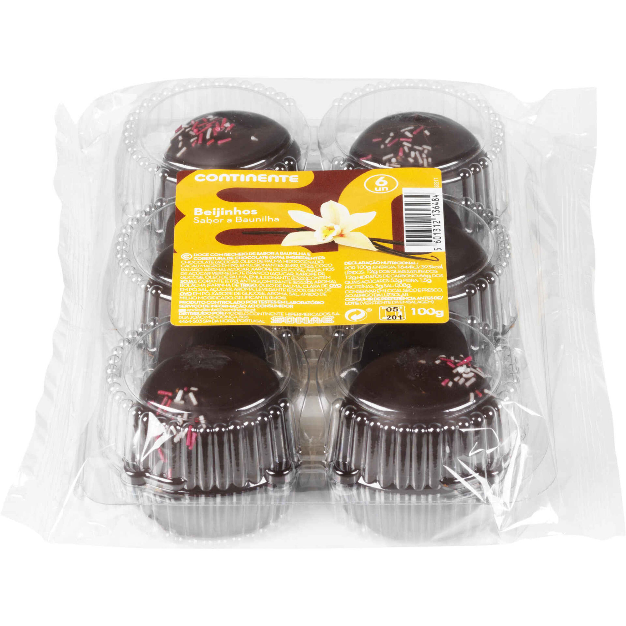 Beijinhos de Chocolate Recheados com Baunilha