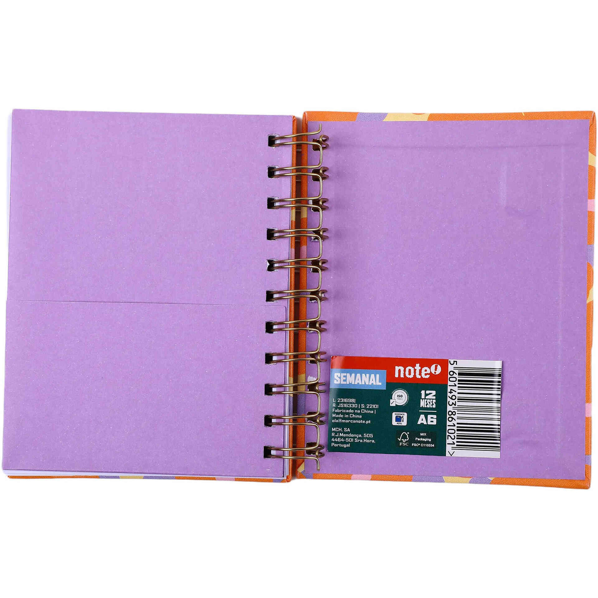 Agenda Semanal 2027 A6 Flowers (v&aacute;rias cores) Note!