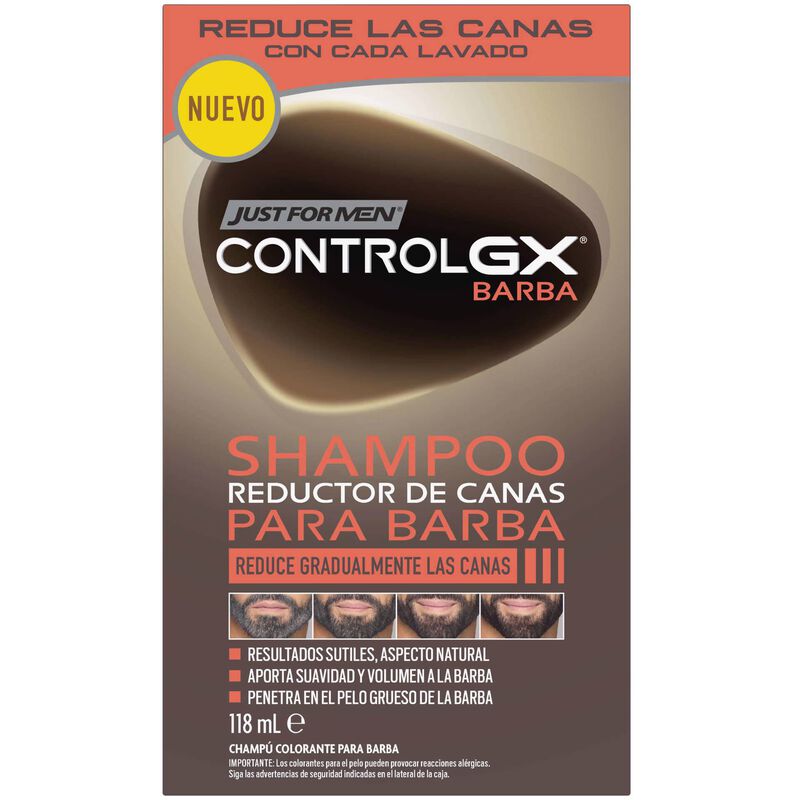 Champô ControlGX com Coloração para Barba Just For Men
