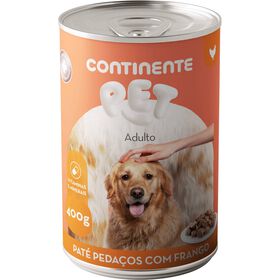 Comida H&uacute;mida para C&atilde;o Adulto Pat&eacute; Peda&ccedil;os com Frango Continente Pet