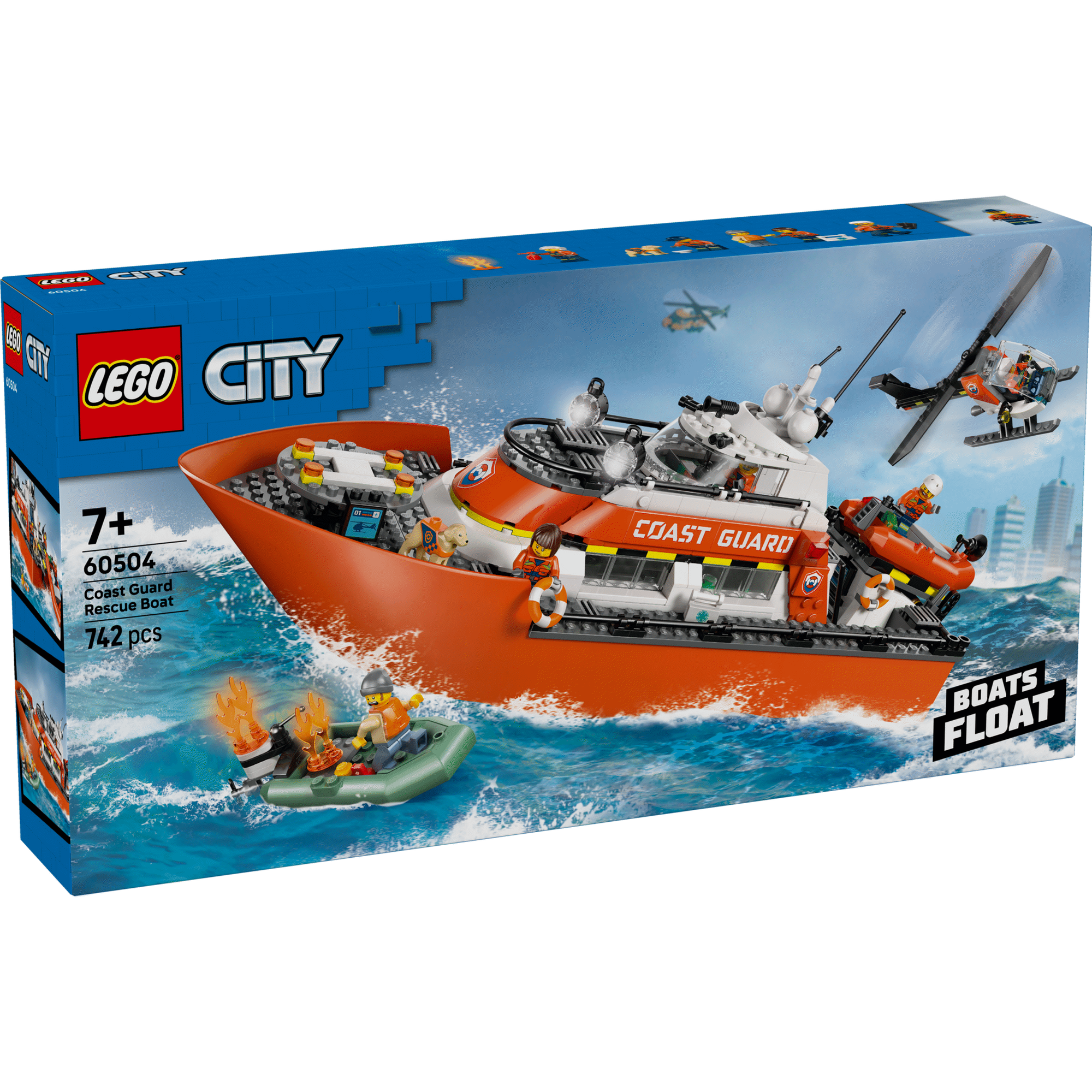 LEGO City - Barco e Helic&oacute;ptero de Resgate da Guarda Costeira - 60504