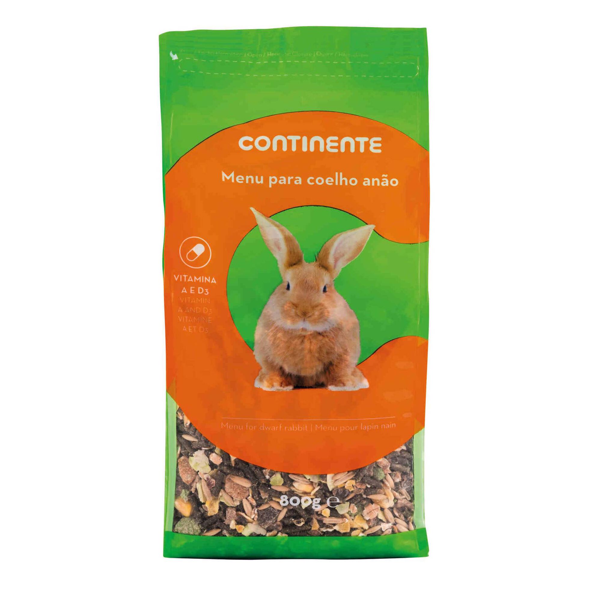Comida para Coelho Anão Menu