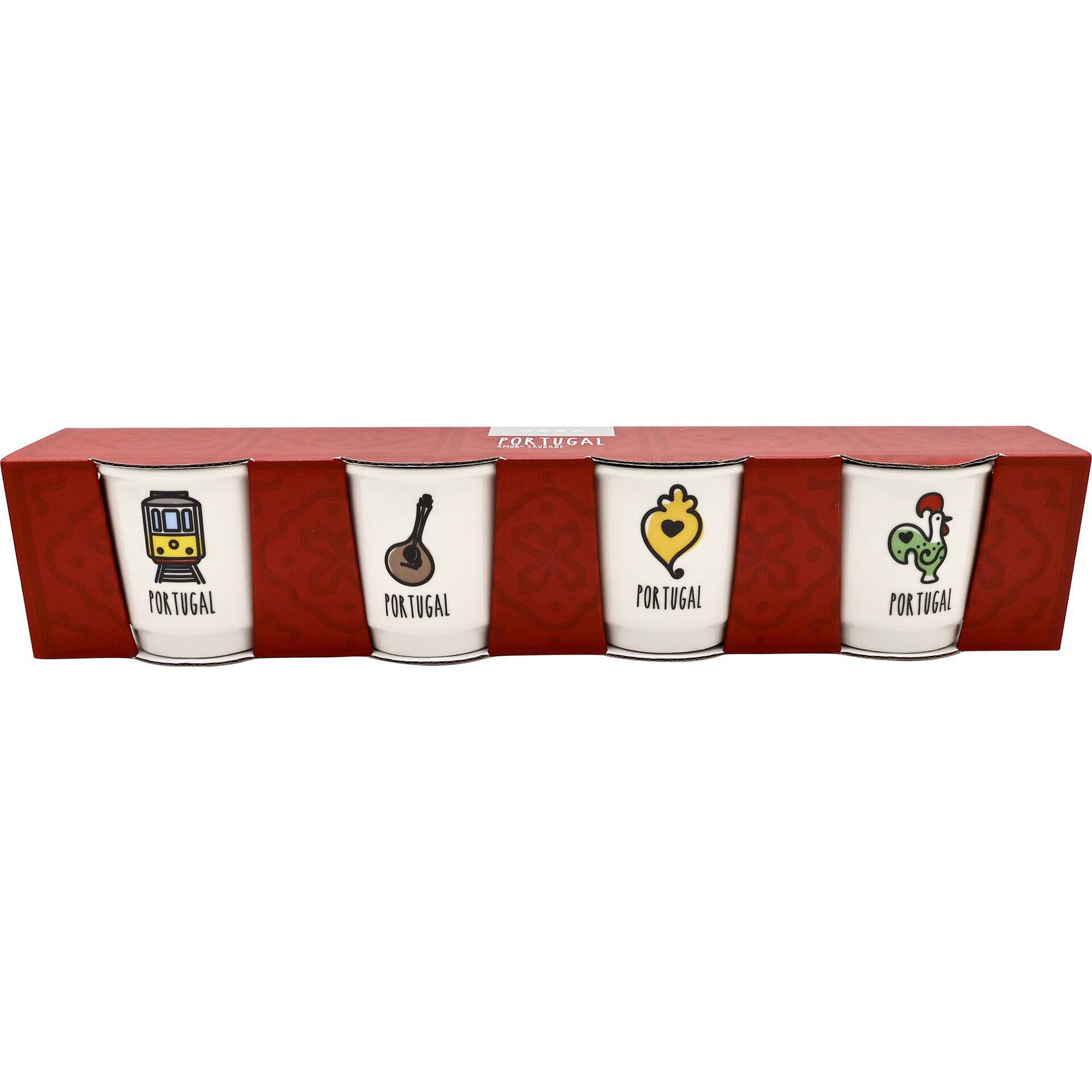 Conjunto 4 Copos de Caf&eacute; 90ml Turismo Kasa