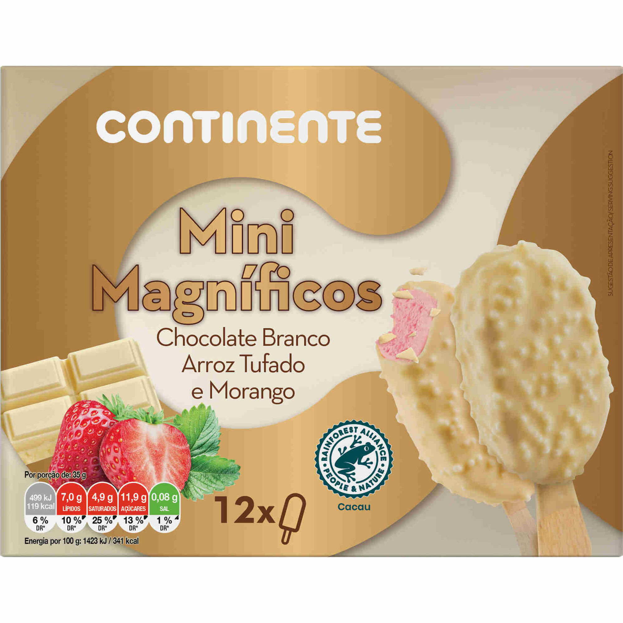 Gelado Mini Magníficos Chocolate Branco e Morango