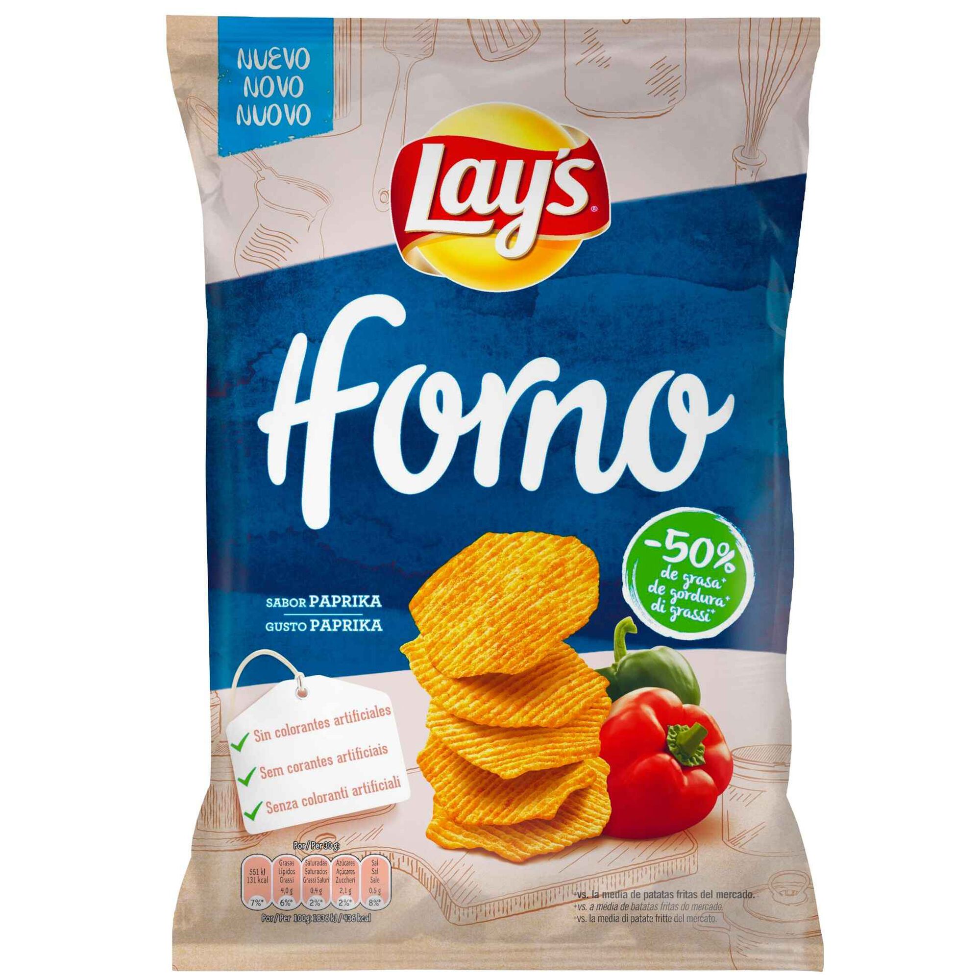 Batata Forno Ondulada Sabor Paprika Batata Forno Ondulada Sabor Paprika