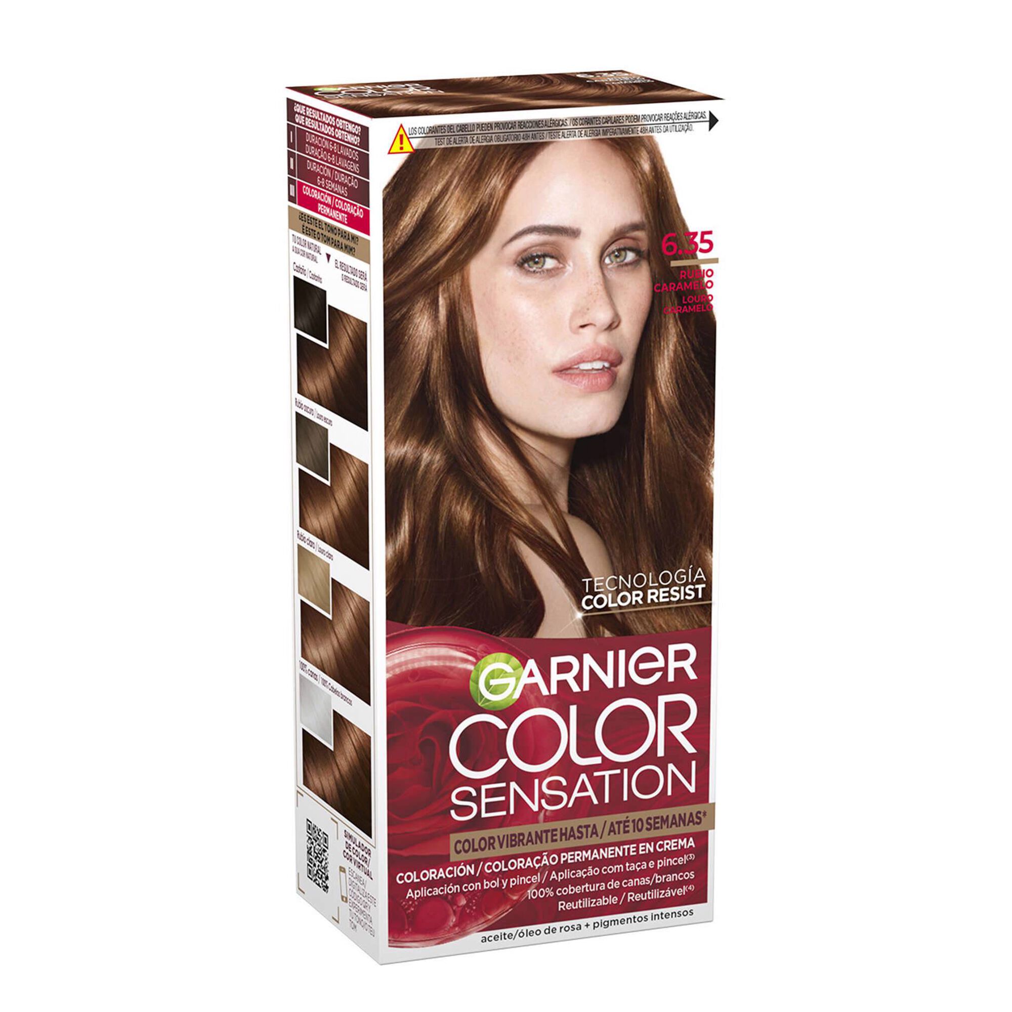 Coloração Permanente Color Sensation Louro Caramelo 6.35