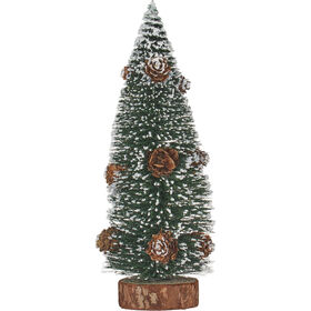 &Aacute;rvore de Mesa 19cm com Pinhas