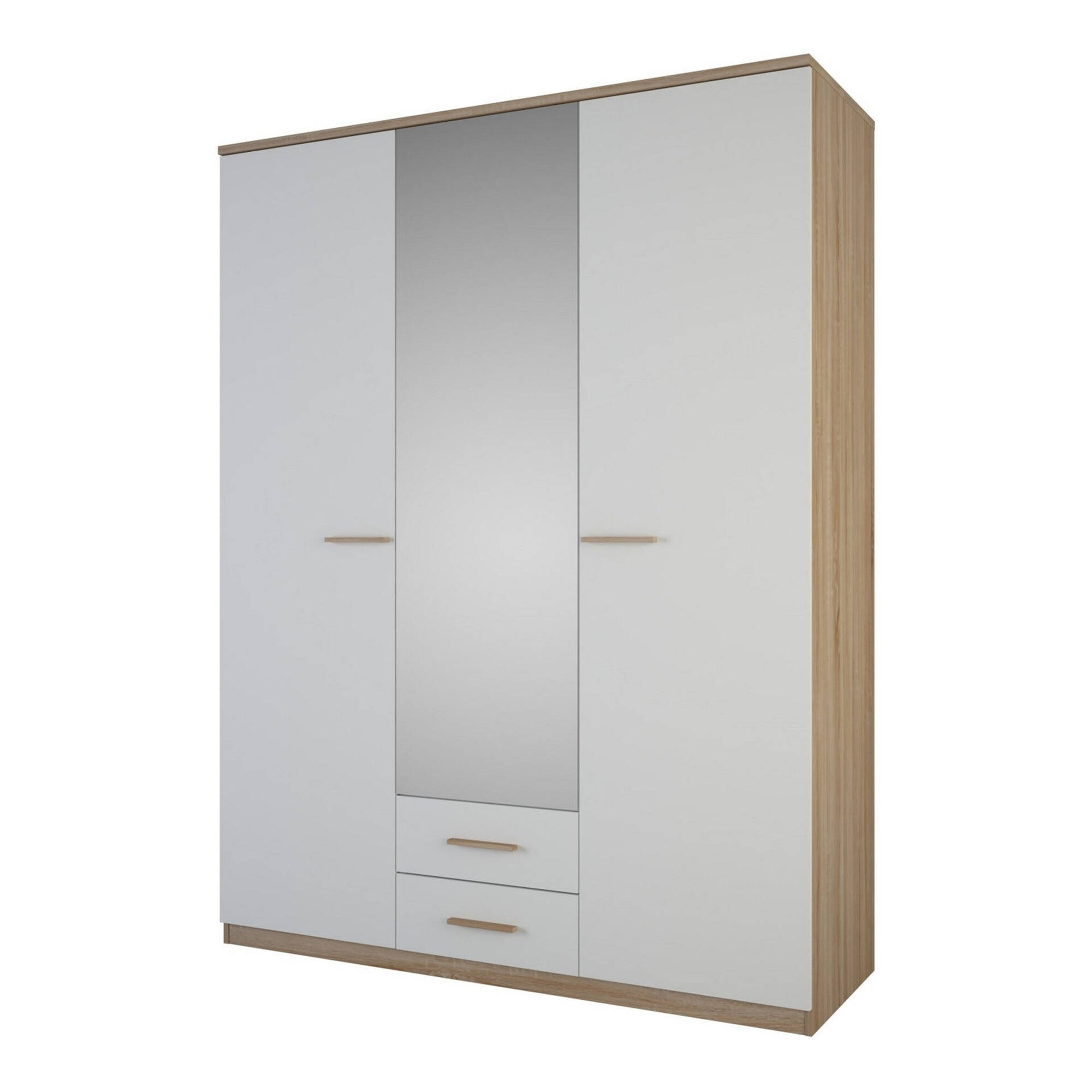 Roupeiro com espelho e gavetas 161x55x211cm Selena