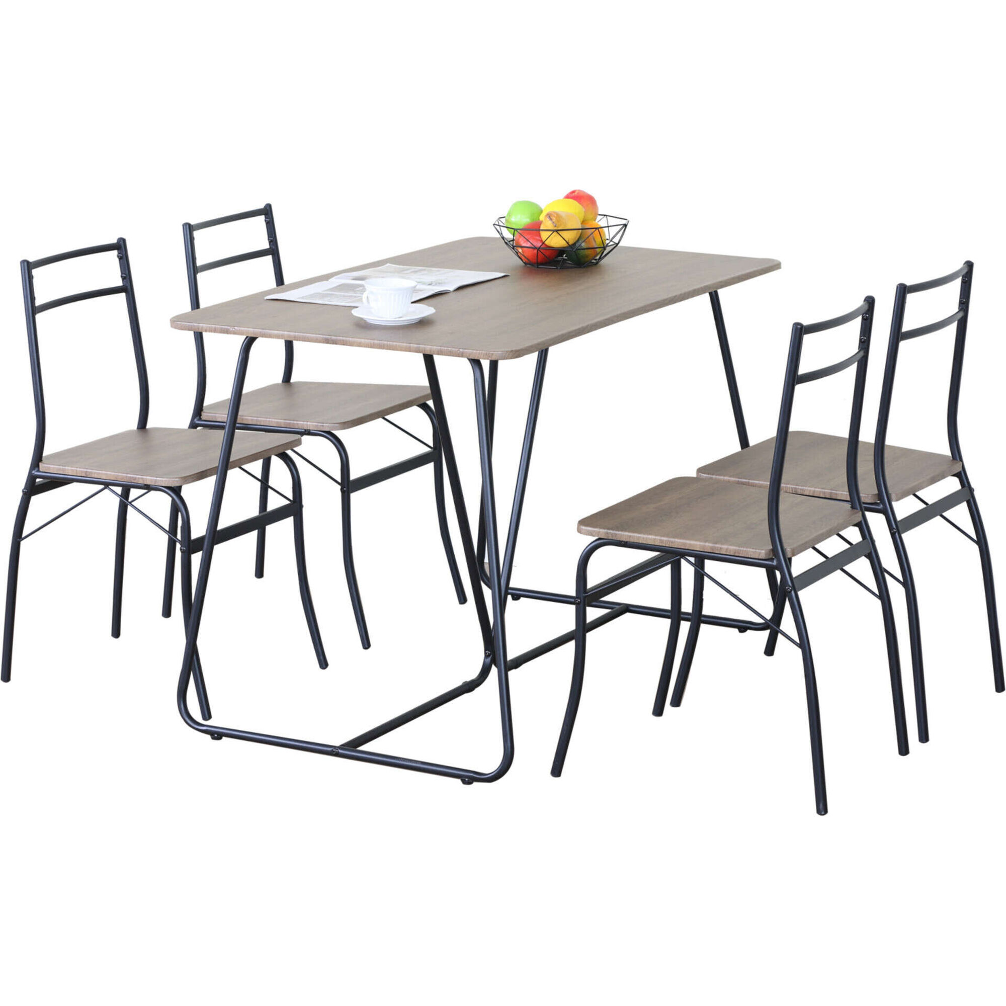 Conjunto Mesa e 4 Cadeiras Minimal Kasa