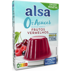 Gelatina em P&oacute; Frutos Vermelhos sem A&ccedil;&uacute;car Gelly-J&aacute; Alsa