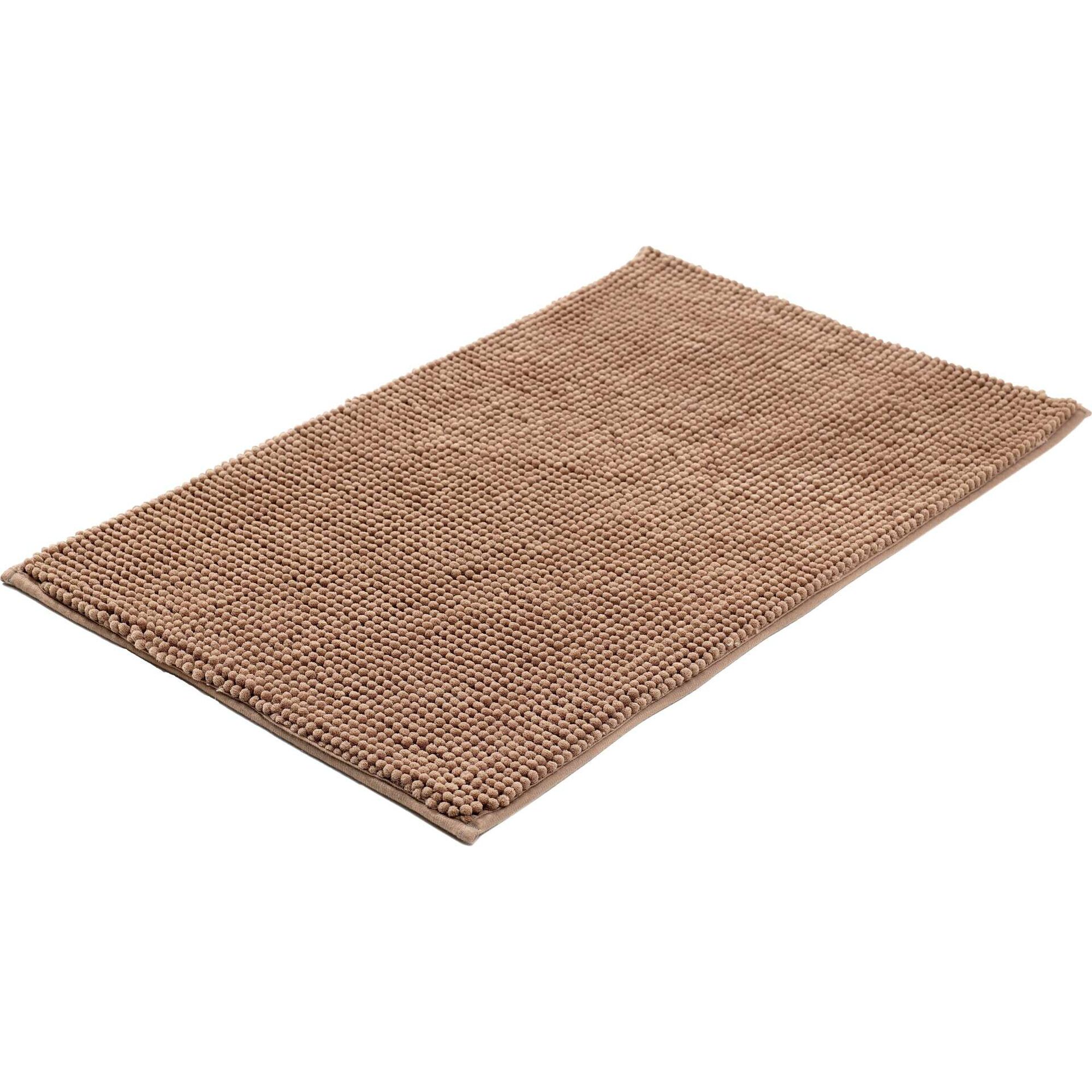 Tapete WC 80x50cm Microfibra Bege
