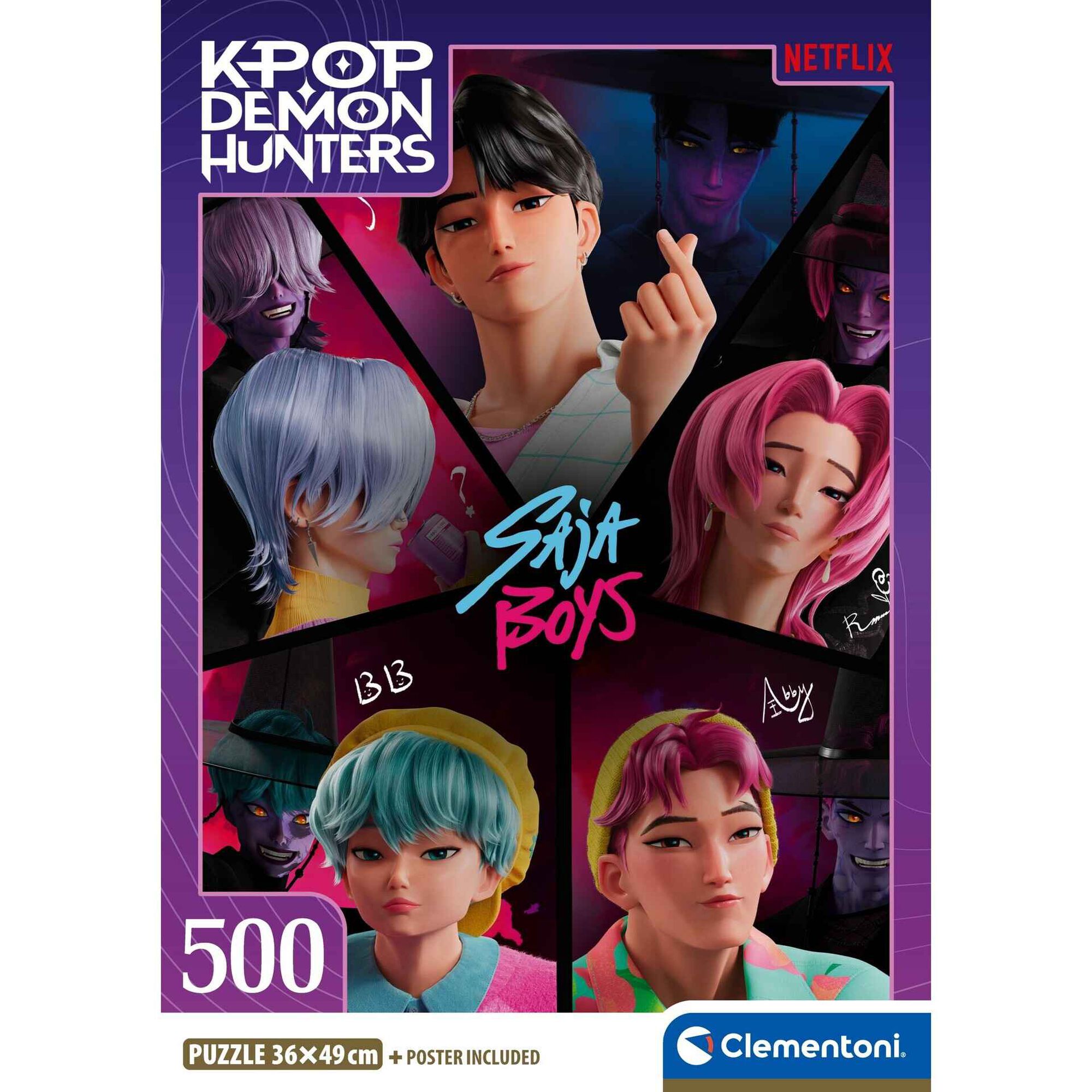 Clementoni - Puzzle K-Pop Demon Hunters 500 Pe&ccedil;as