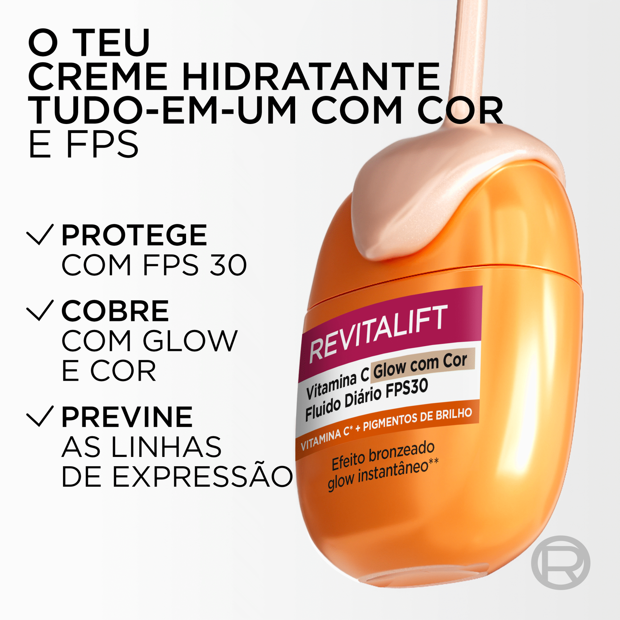 Creme de Dia com Cor Revitalift FPS30 L'Or&eacute;al Paris