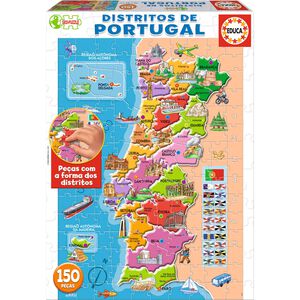 Educa - Puzzle Mapa Distritos Portugal 150 Peças