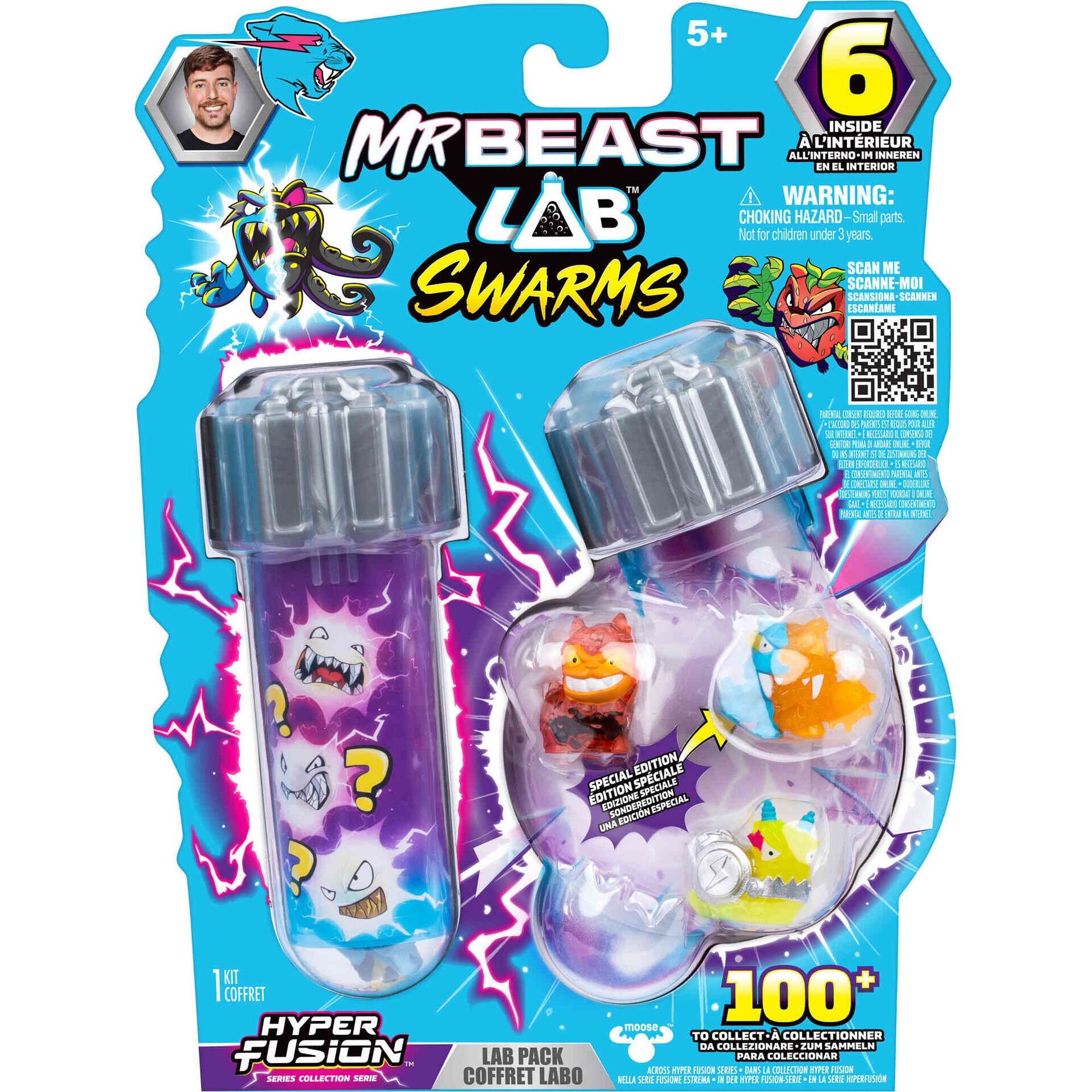 Mr. Beast - Pack 6 Figuras Lab Swarms Hyper Fusion