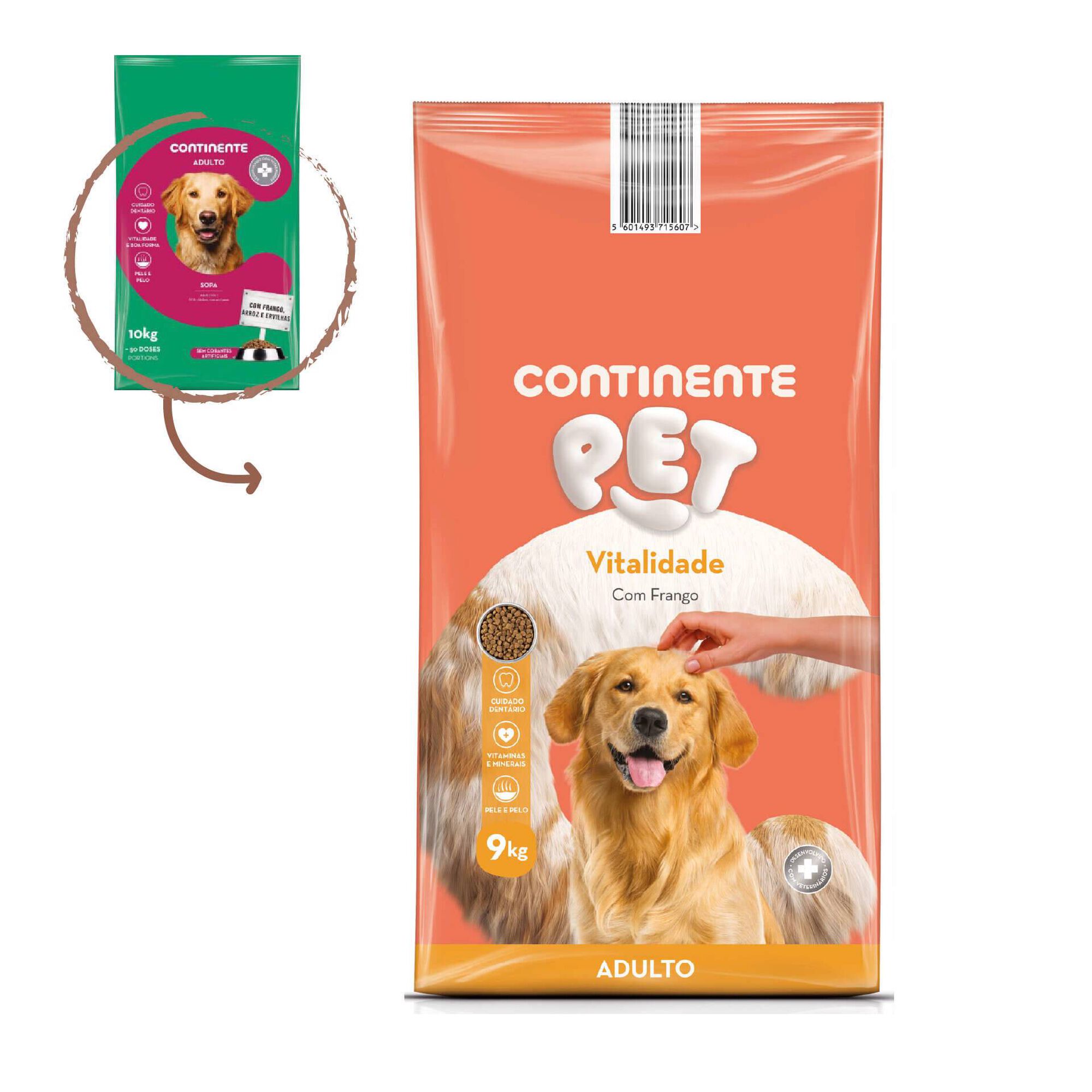 Ra&ccedil;&atilde;o para C&atilde;o Adulto Vitalidade Sopa Frango Continente Pet