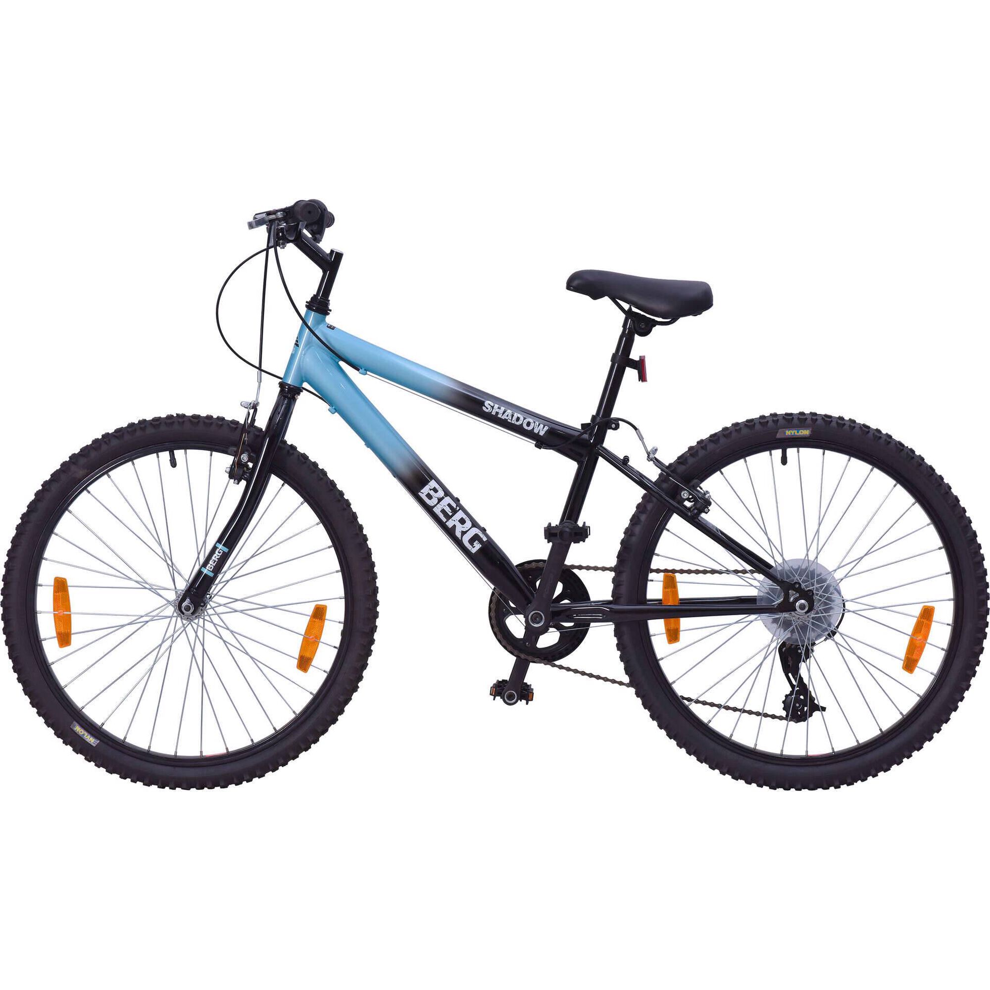 Bicicleta J&uacute;nior Shadow Roda 24'' 8-10 Anos Azul e Preta Berg