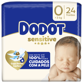 Fraldas Sensitive < 3kg T0 Dodot
