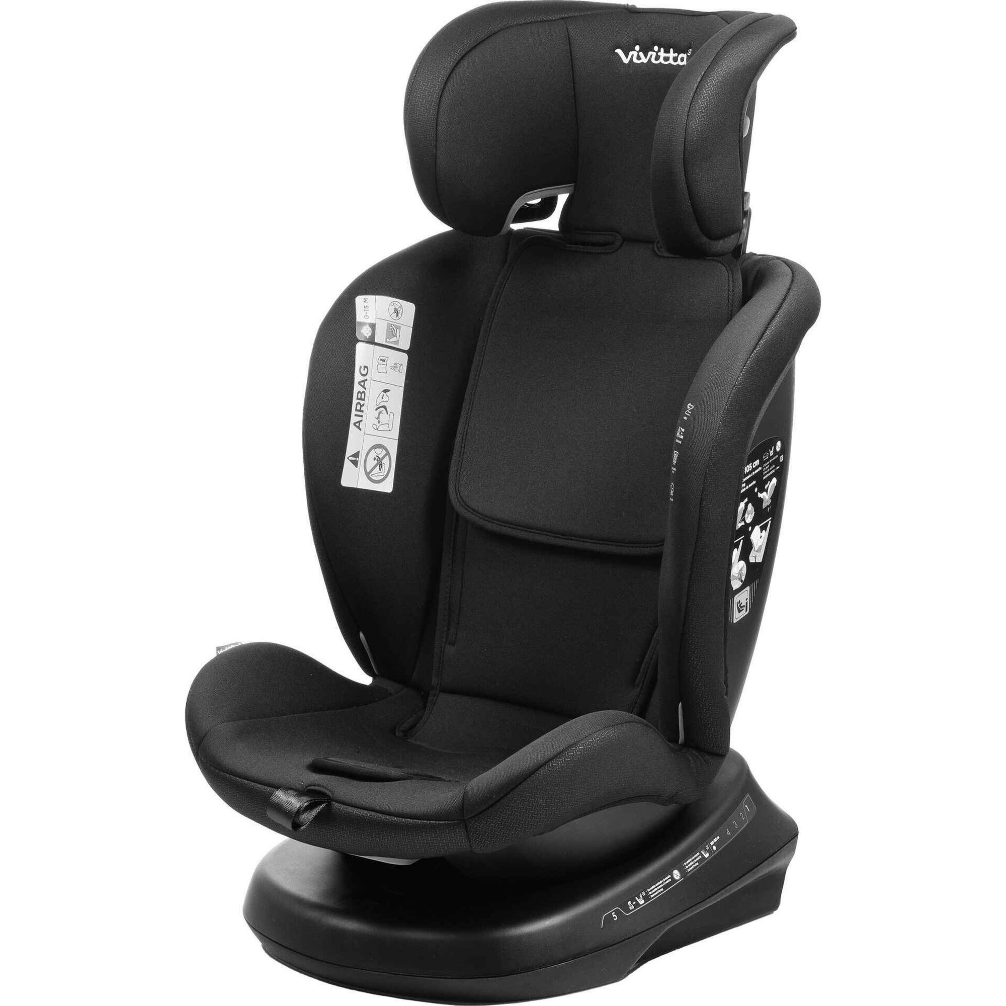 Cadeira Auto I-Size 40-150cm Rotativa Preta Sanna Ibelt Vivitta