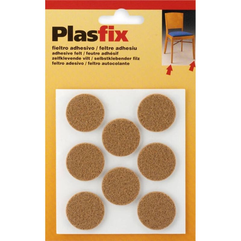 Feltros Adesivos Redondos 27x27mm Castanhos Inofix