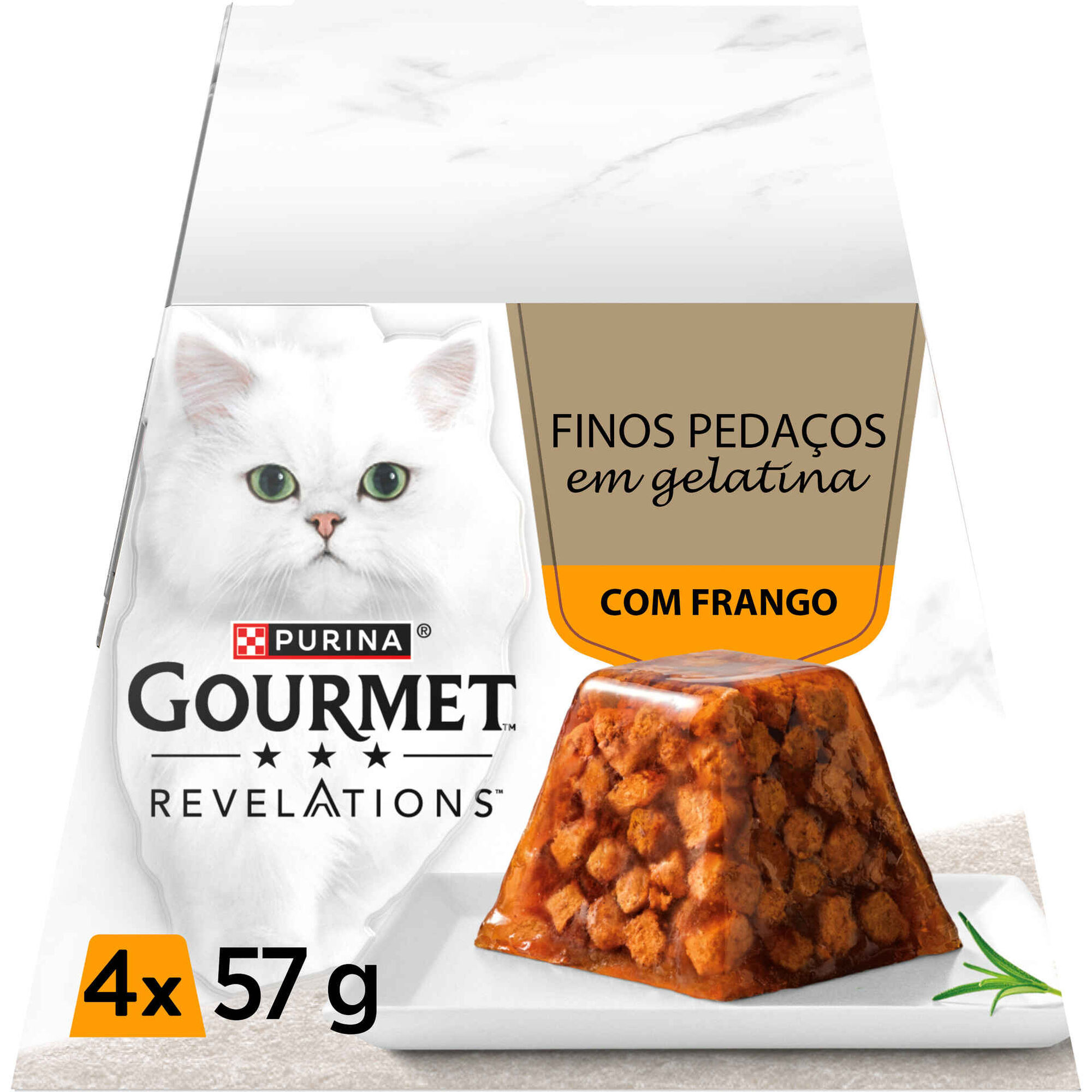 Comida H&uacute;mida para Gato Adulto Finos Peda&ccedil;os em Gelatina Frango