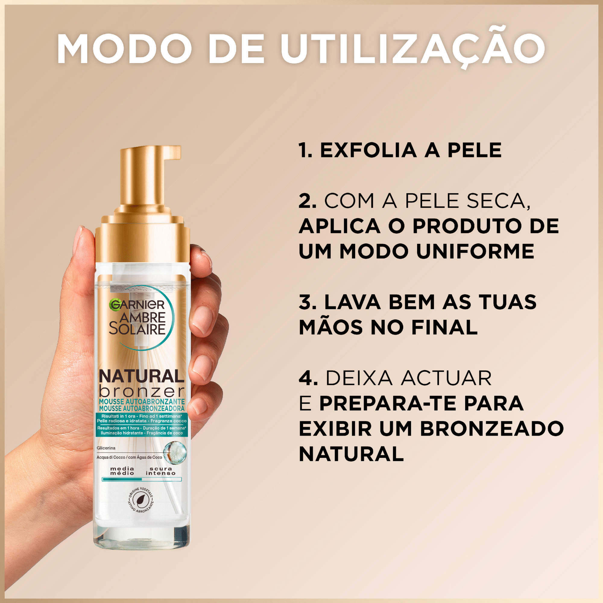 Mousse Autobronzeadora Garnier Ambre Solaire