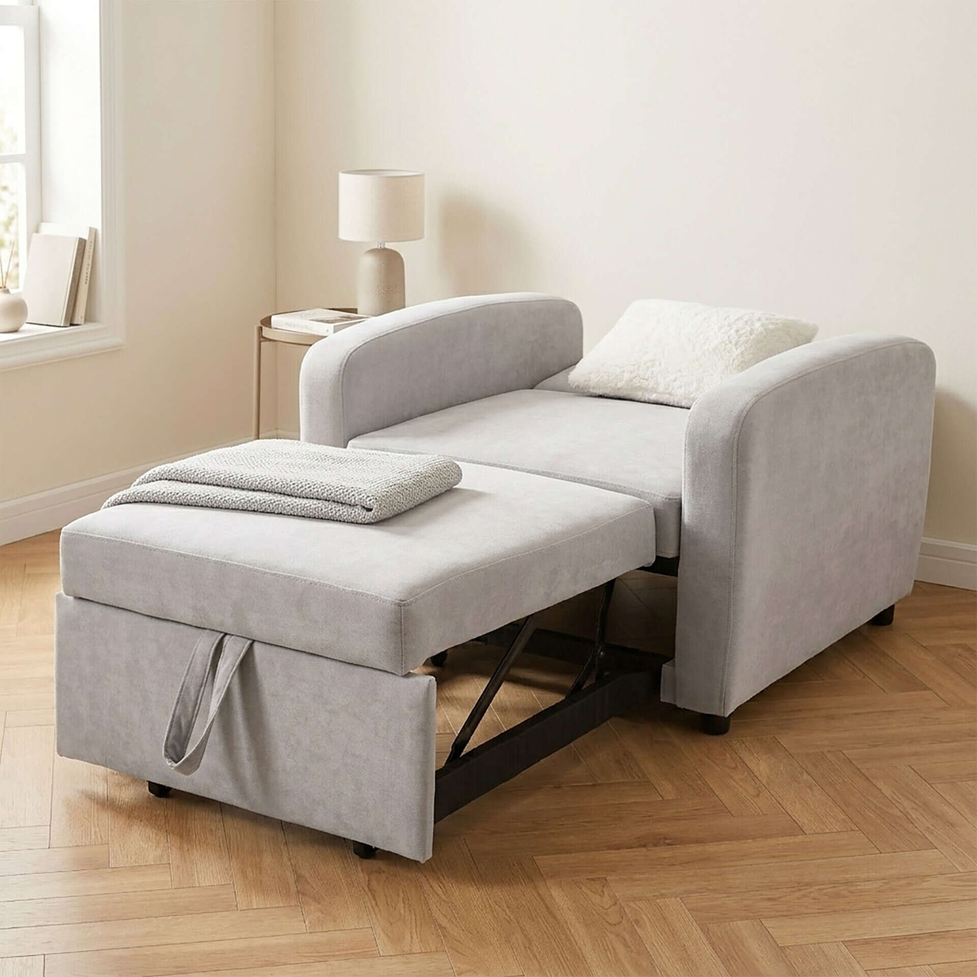 Poltrona Cama 4 em 1 Cinza Kasa