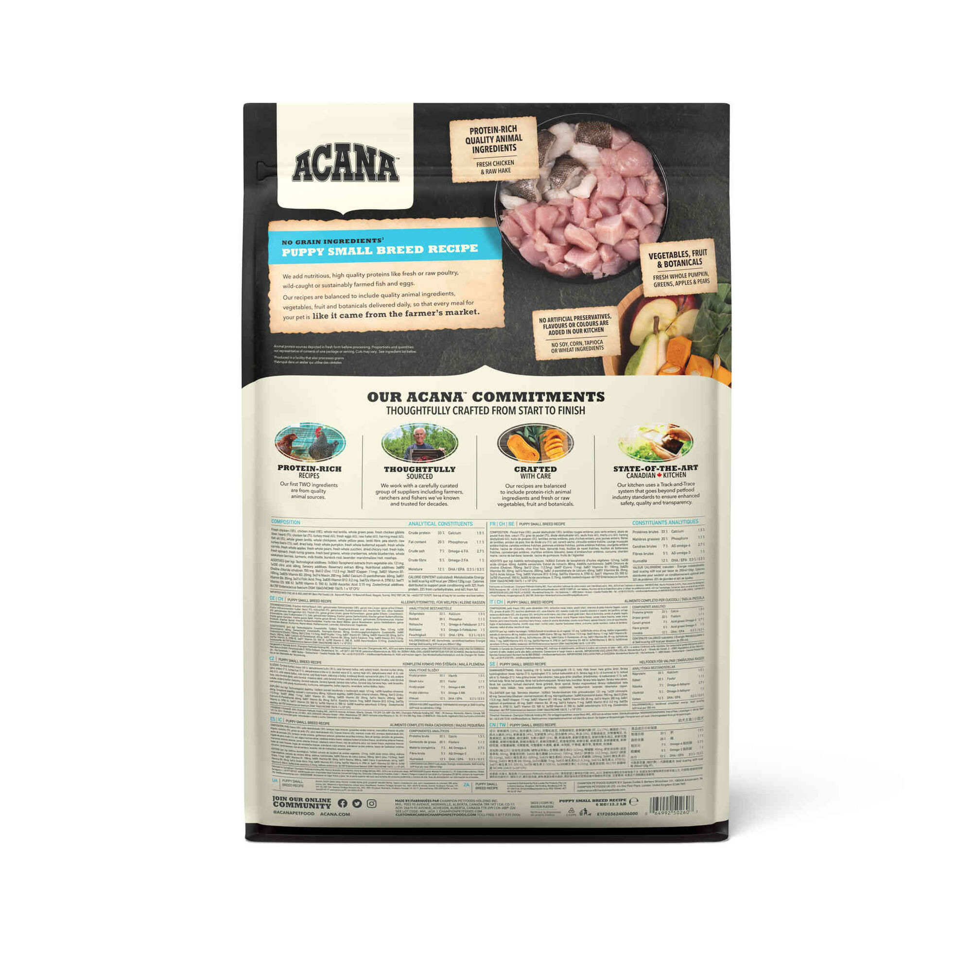 Ra&ccedil;&atilde;o para C&atilde;o J&uacute;nior Small Breed Recipe Acana
