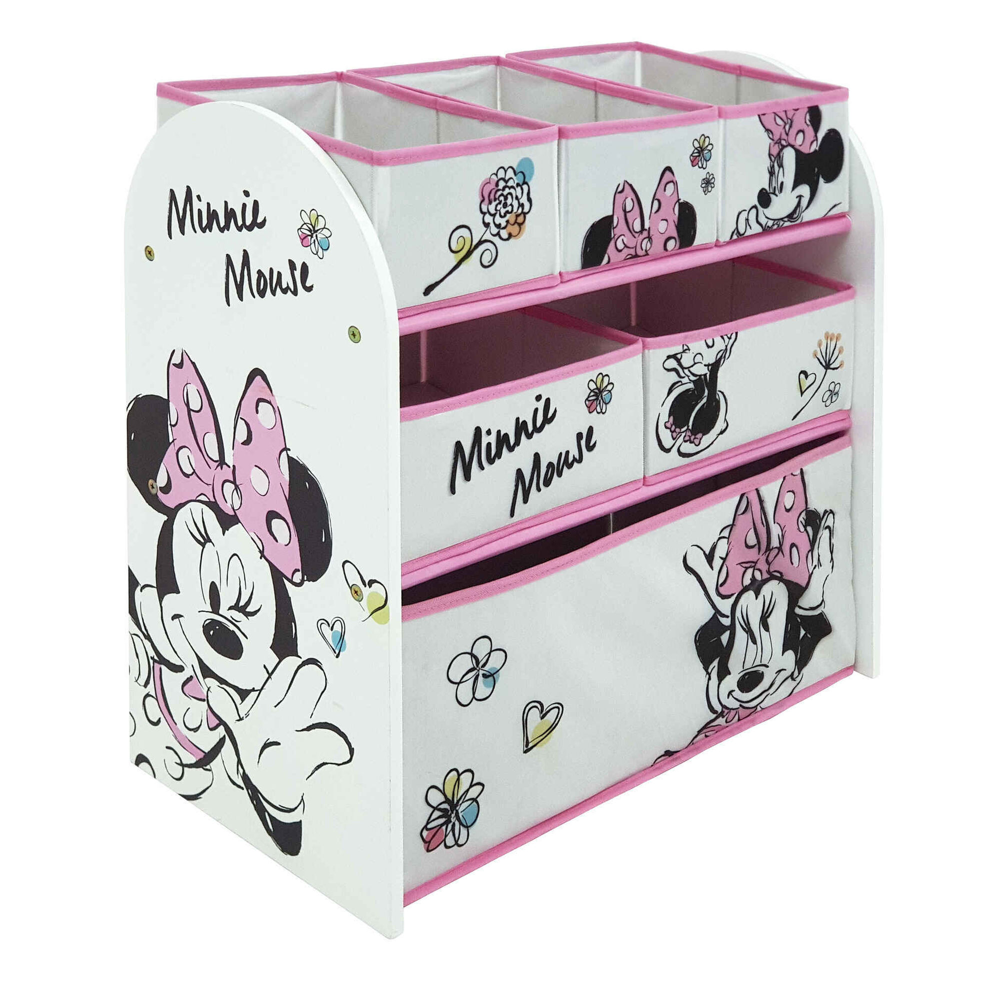 Organizador Arruma&ccedil;&atilde;o C/6 Cestos Minnie