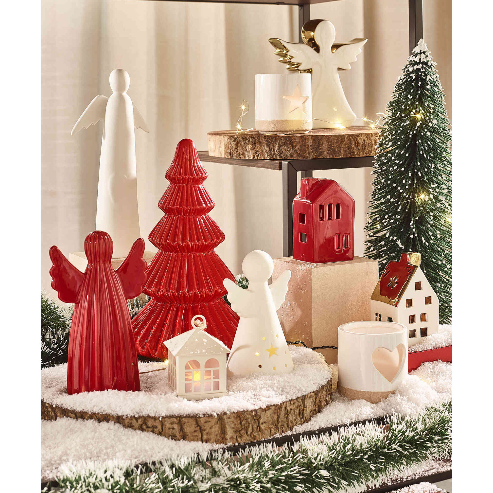 Anjo Decorativo com LED 25cm Branco