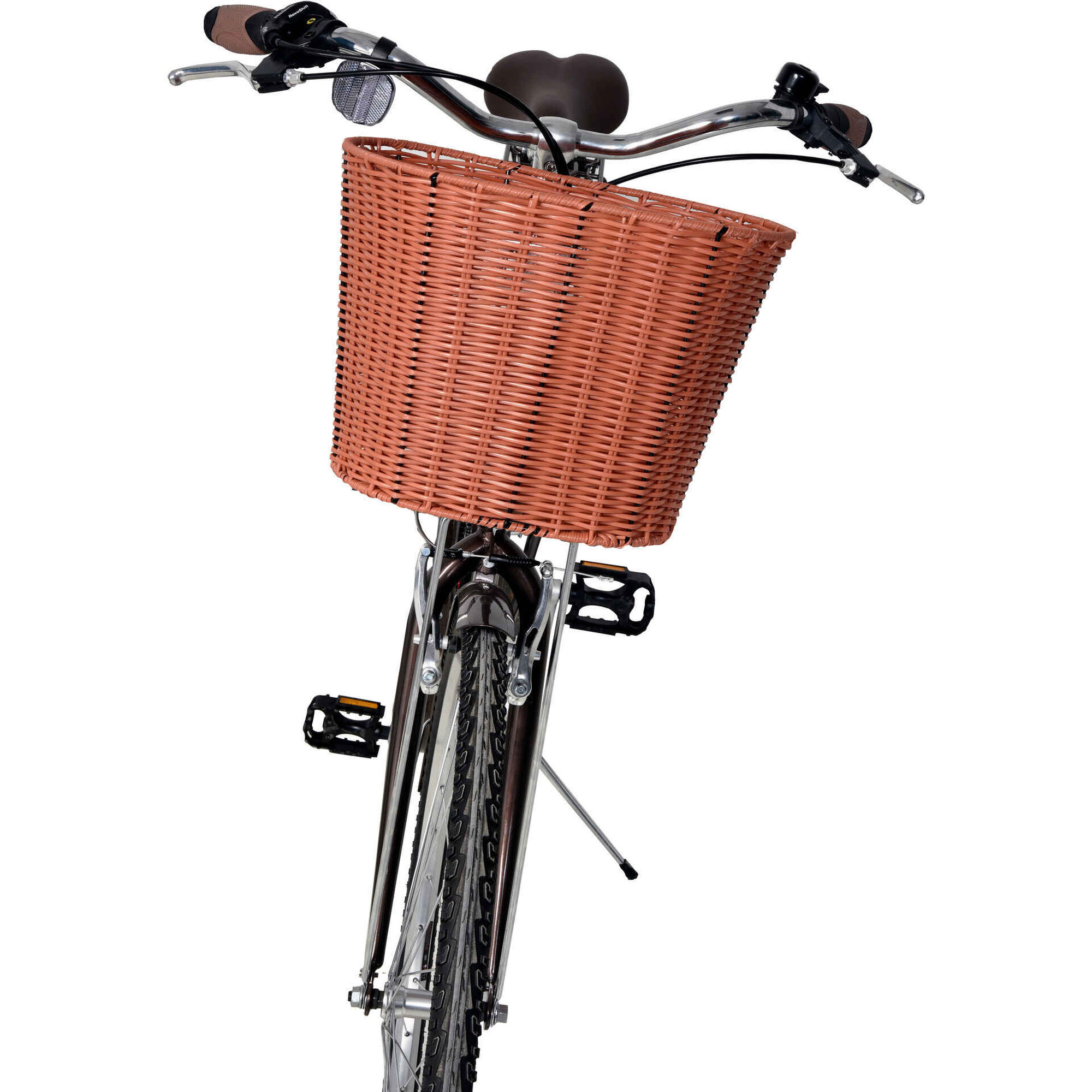 Bicicleta Adulto com Cesto Amsterdam Roda 28'' 6V Preta
