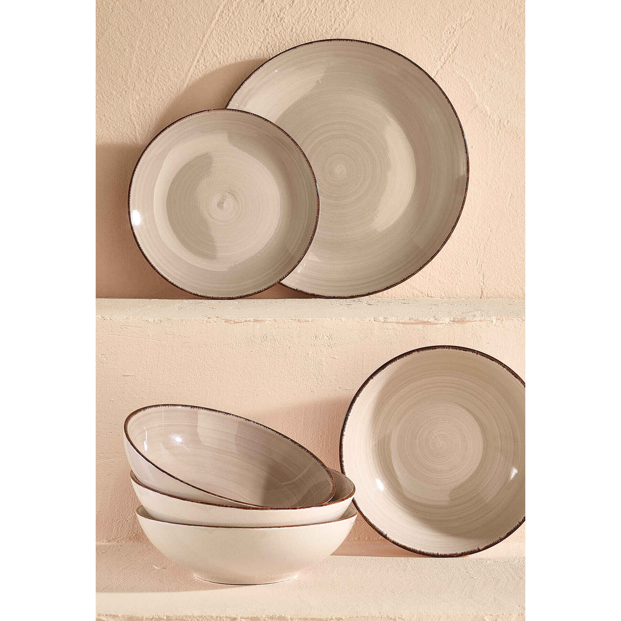 Prato Sopa 18cm Bege &Eacute;vora Kasa