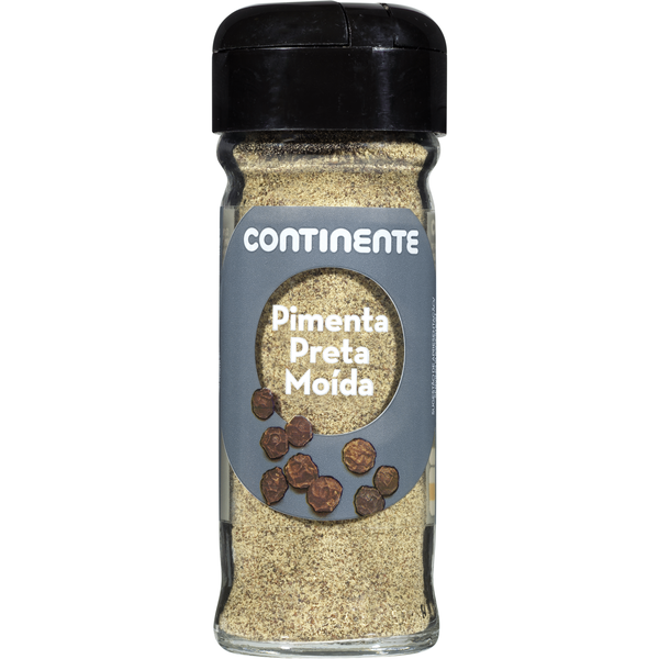 Pimenta Preta Moída em Frasco Continente