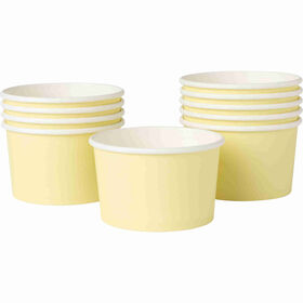 Conjunto 10 Ta&ccedil;as 250ml Papel Soft Amarelo Kasa