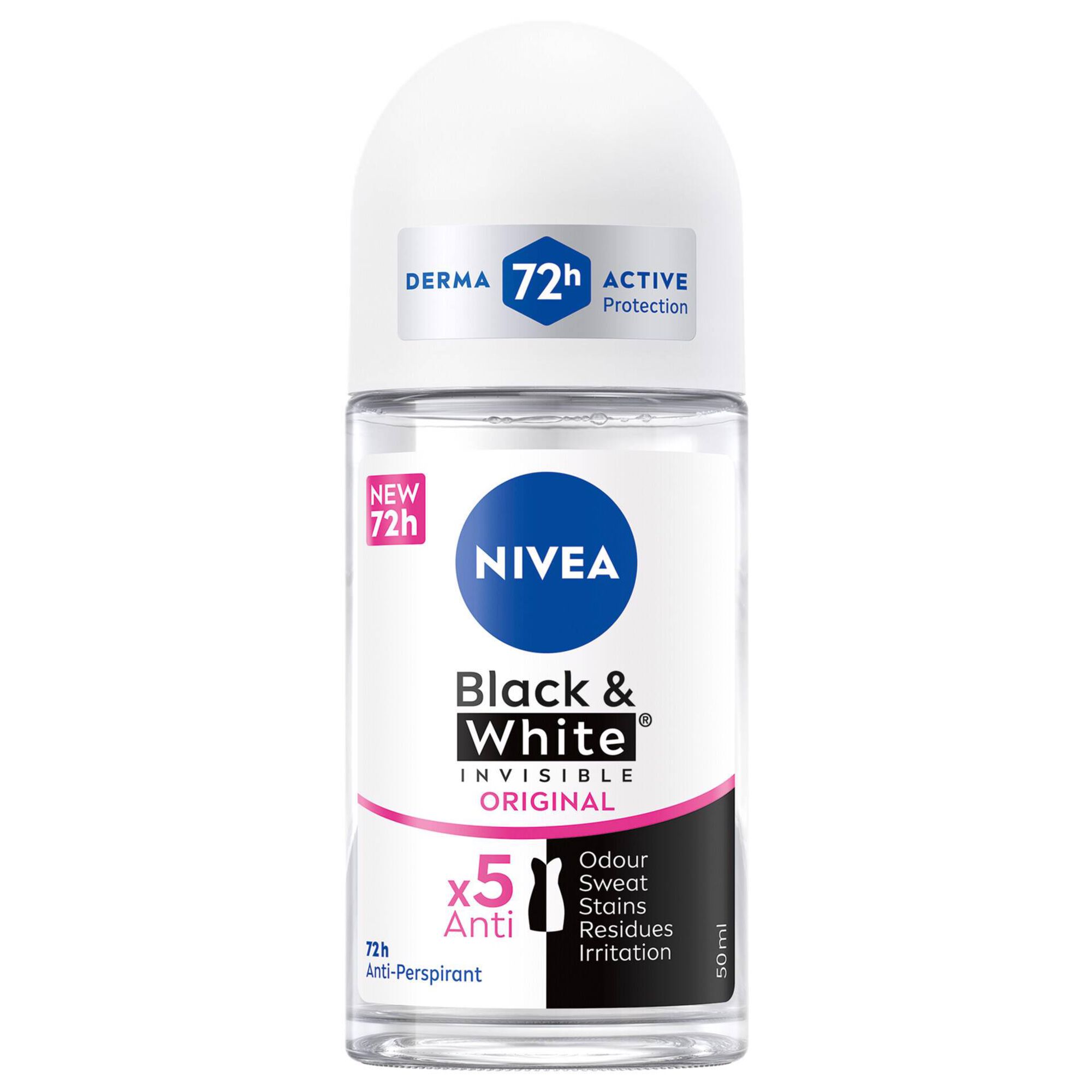 Desodorizante Roll On Black & White Invisible Original Nivea