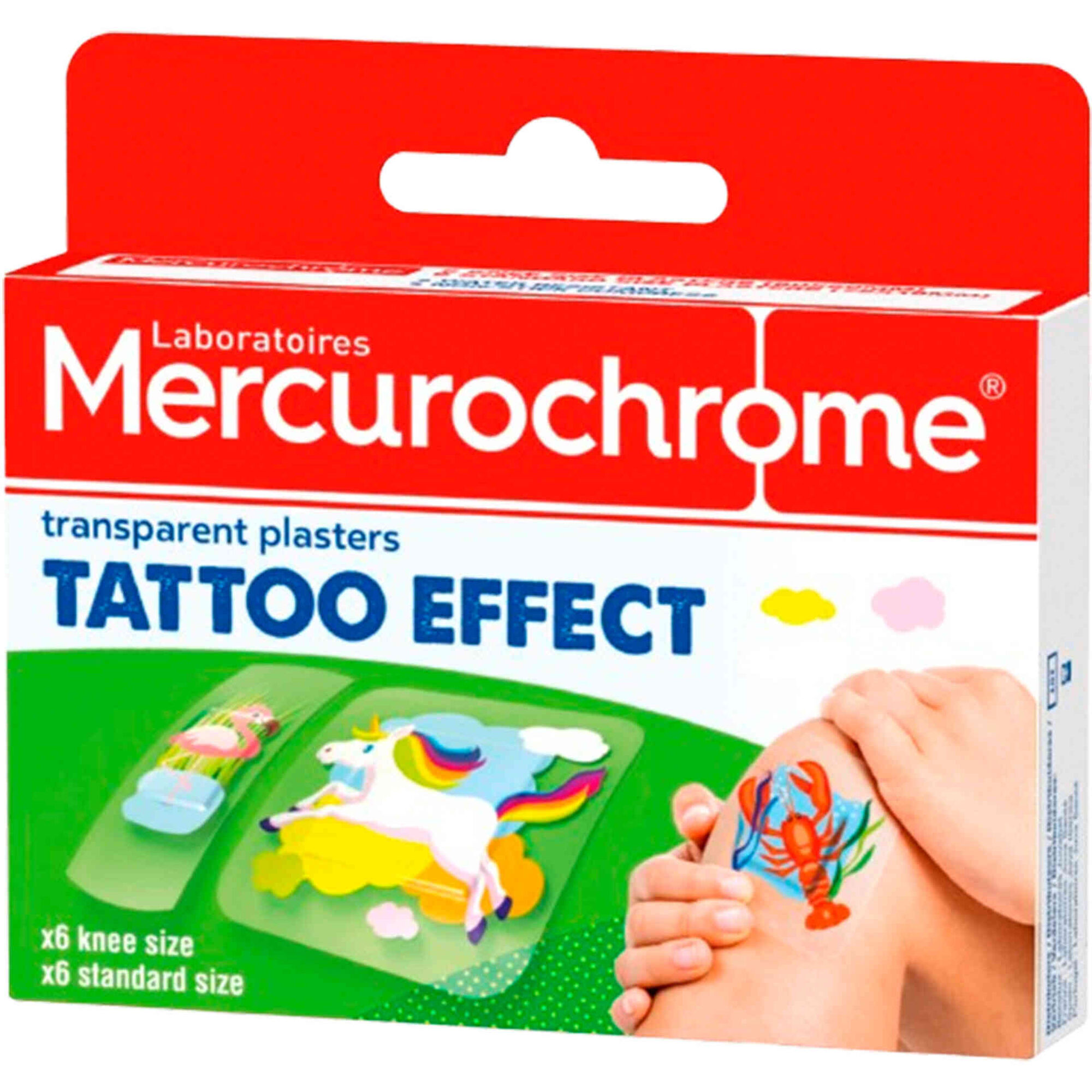 Pensos R&aacute;pidos Efeito Tatuagem Crian&ccedil;as Mercurochrome