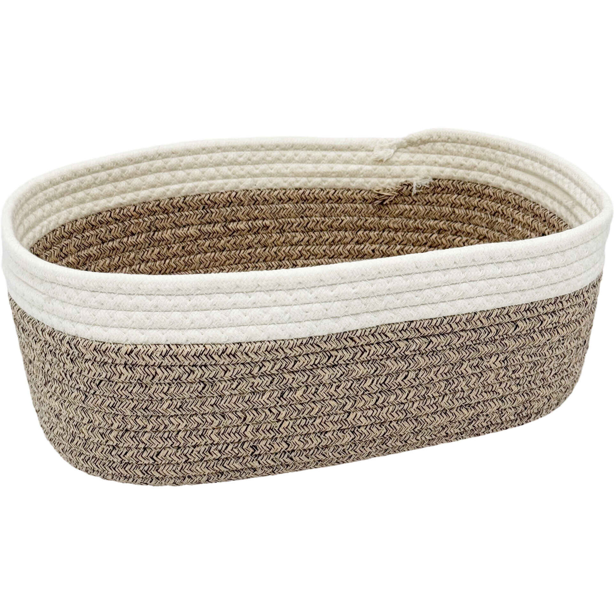 Cesto Bege e Branco Kasa