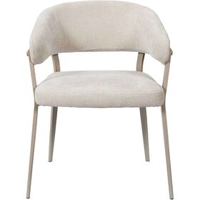 Conjunto de 2 Poltronas Estofadas Bege Em&iacute;lia