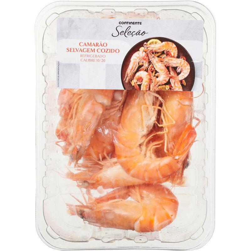 Camarão Selvagem Cozido 10/20 Refrigerado Continente Seleção