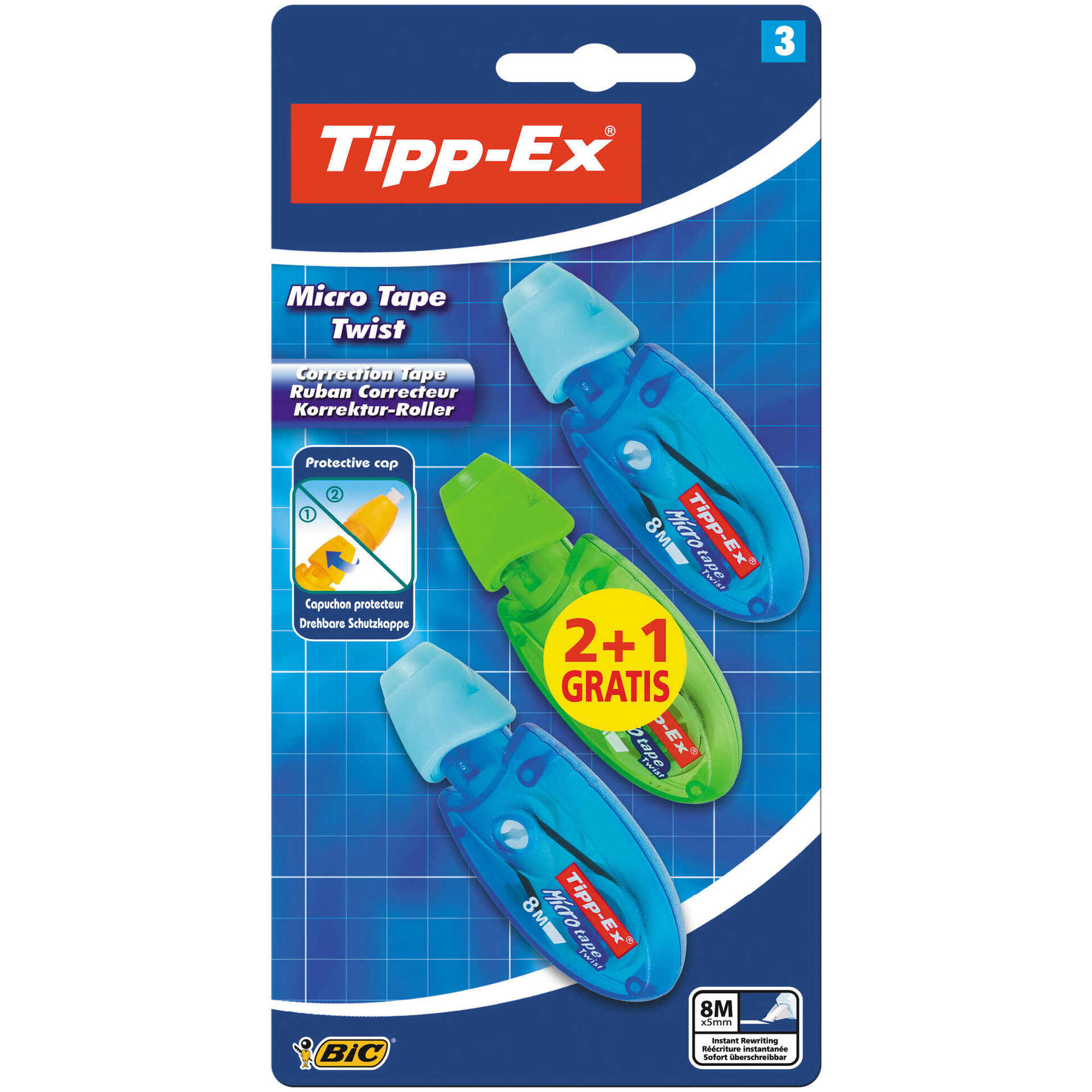 Fita Corretora Micro Tape 6mm x 8m